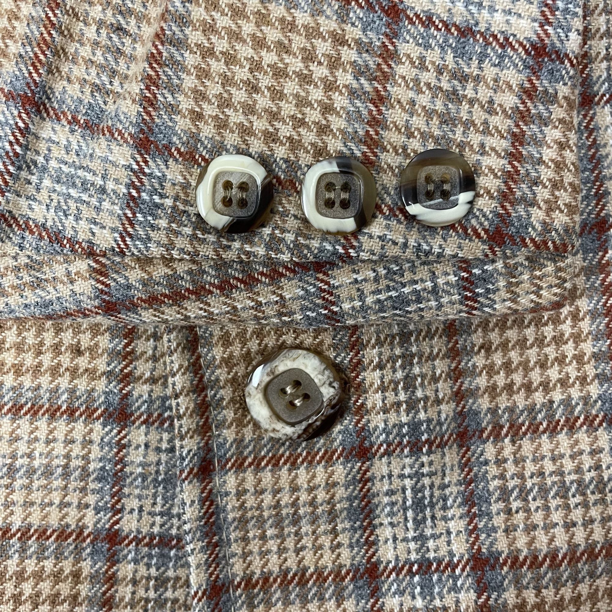 Other Vtg Bonds Herringbone SHADOW PLAID Wool Sport Coat Size 40S - 3 Thumbnail