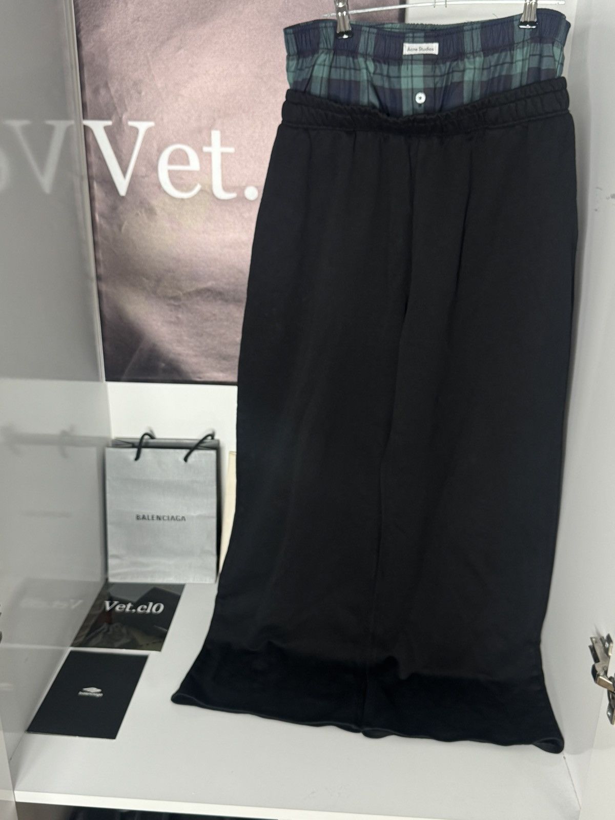 Acne Studios ✅ Acne Studios Double Waist Sweatpants Black Blue S Size US 32 / EU 48 - 1 Thumbnail