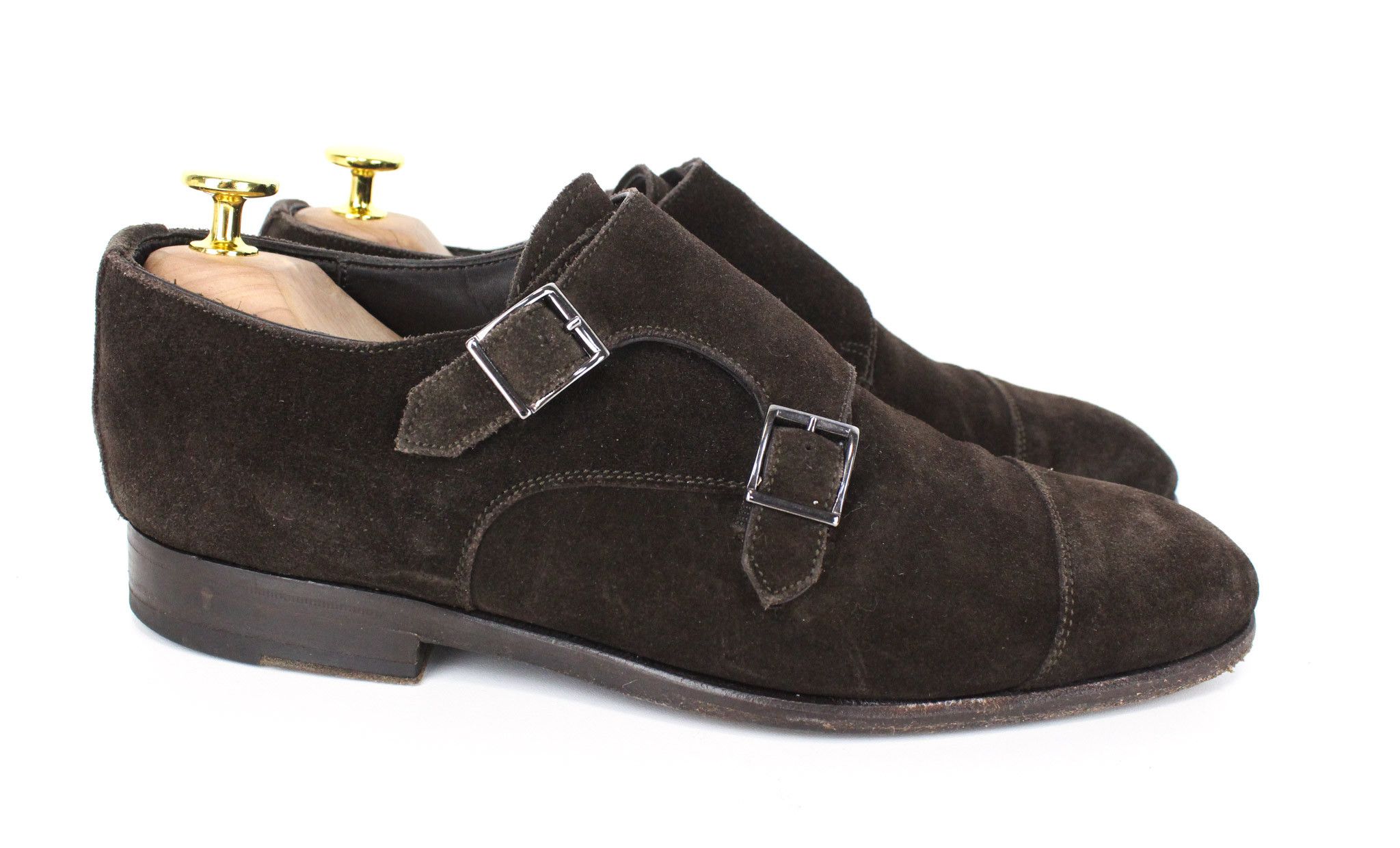 Suitsupply EU39.5 Brown Suede Leather Buckled Shoes 73724 Size US 6.5 / EU 39-40 - 5 Thumbnail