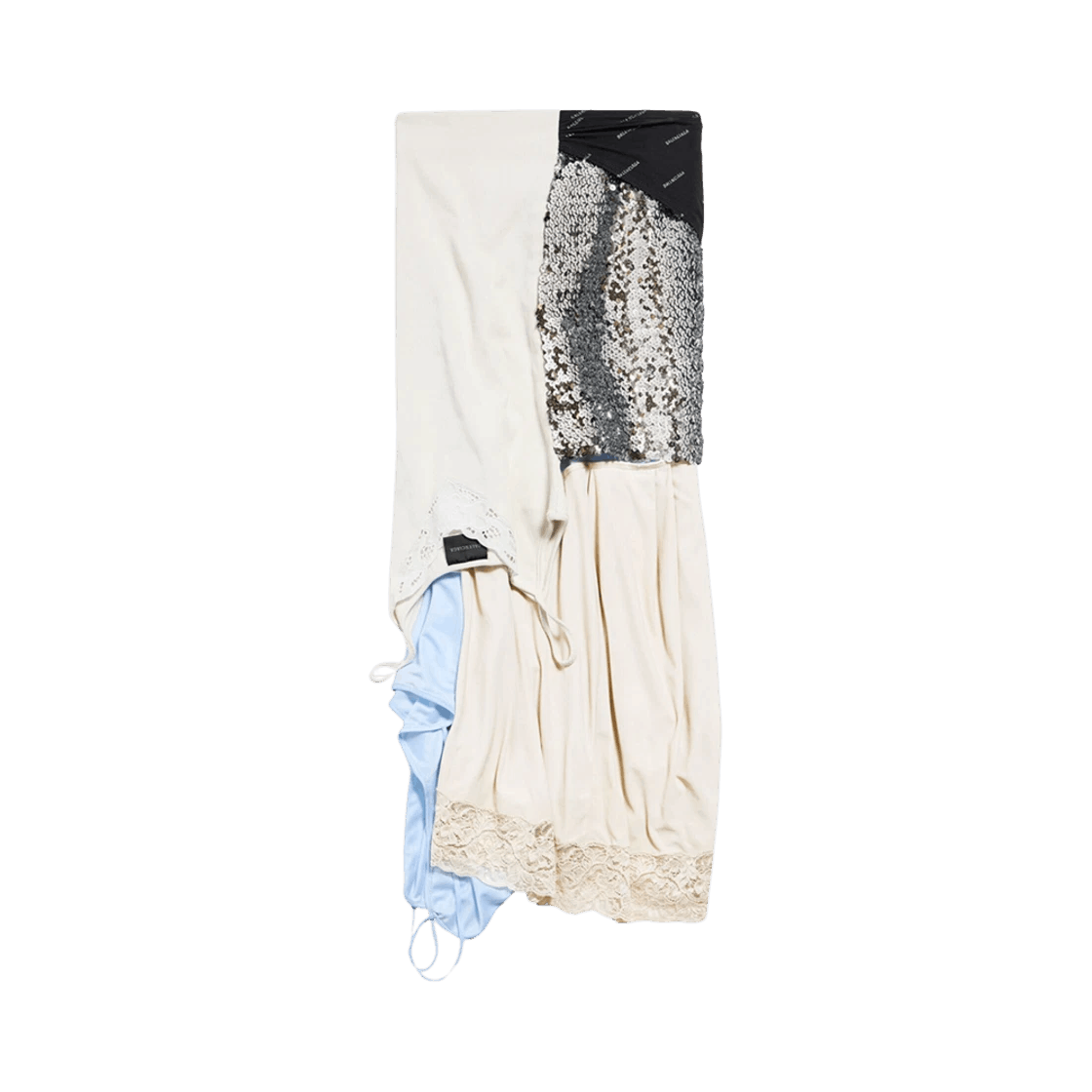 Balenciaga o1tr1nto0426 Messy Patched Skirt in Multicolor Size 27" / US 4 / IT 40 - 2 Thumbnail