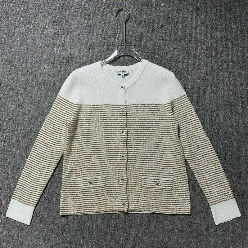 Chanel Chanel Cotton Embroidered Jacket in Beige 0089 Size M / US 6-8 / IT 42-44 - 1 Thumbnail
