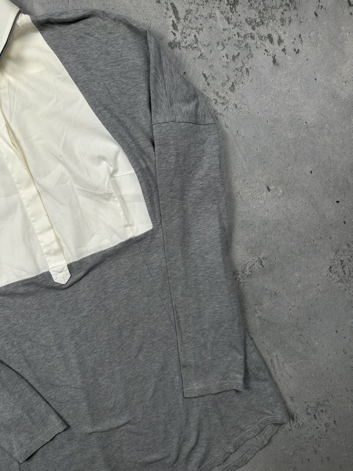 Brunello Cucinelli Brunello Cucinelli Grey Layered Polo Long Sleeve Shirt Italy Size L / US 10 / IT 46 - 3 Thumbnail