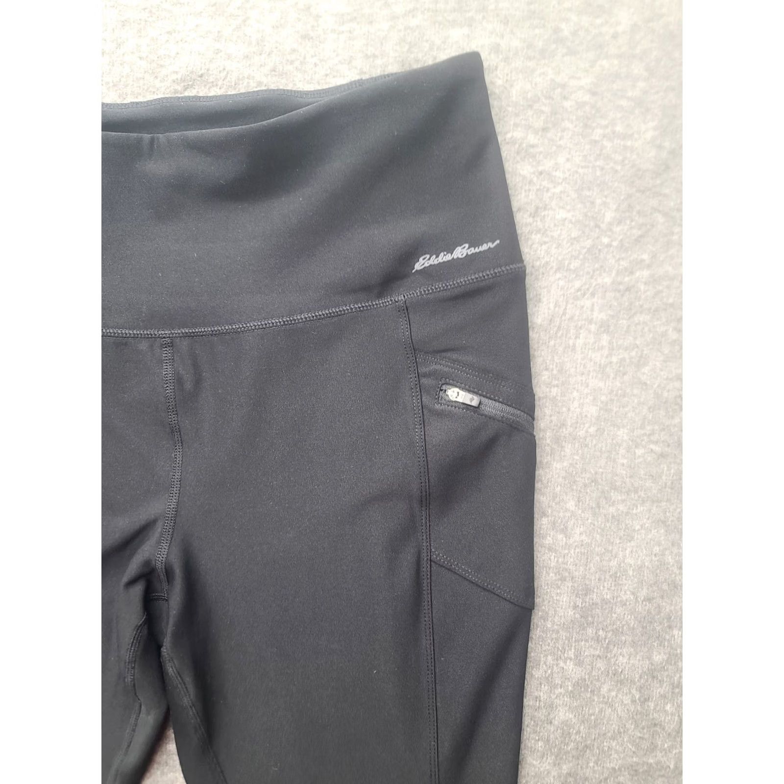Eddie Bauer VINTAGE Eddie Bauer Active Leggings Womens L Slim Fit High Rise Zippered Pockets Size 36" / US 14 / IT 50 - 6 Thumbnail