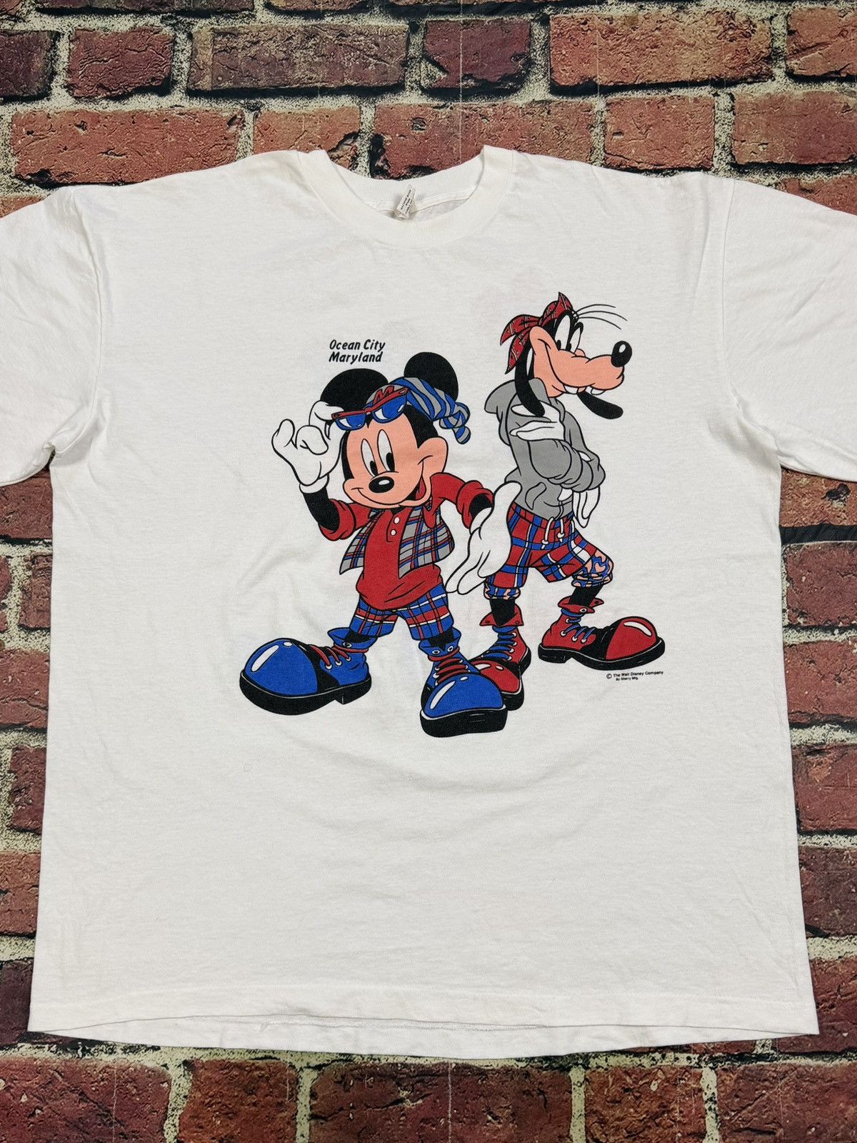Disney Vintage 90s Disney Mickey Mouse Goofy Hip Hop Ocean City Tee Size US XXL / EU 58 / 5 - 3 Thumbnail
