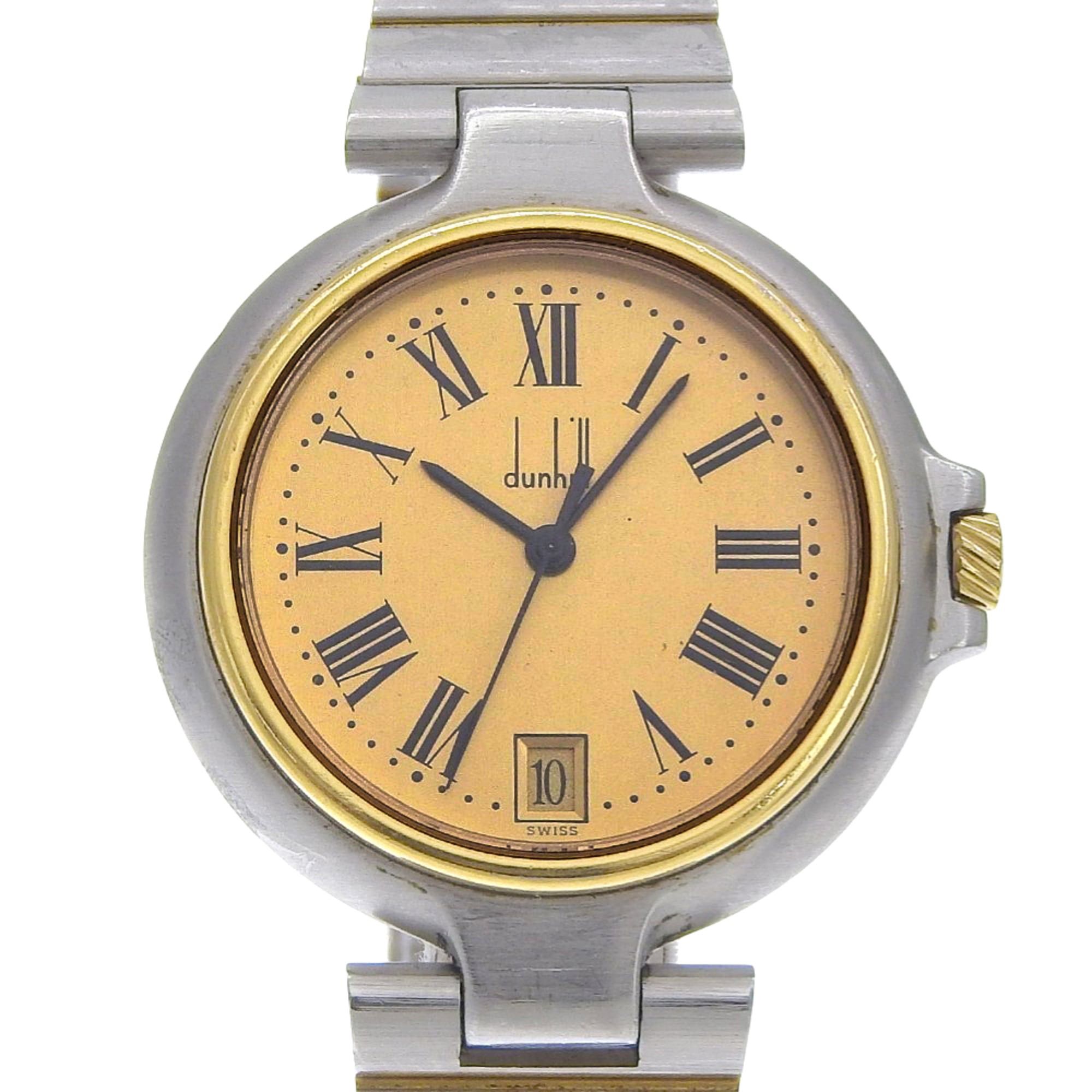 Alfred Dunhill Dunhill Millennium Women's Watch, Stainless Steel, Silver, Quartz, Analog, Gold Dial Size ONE SIZE - 1 Thumbnail