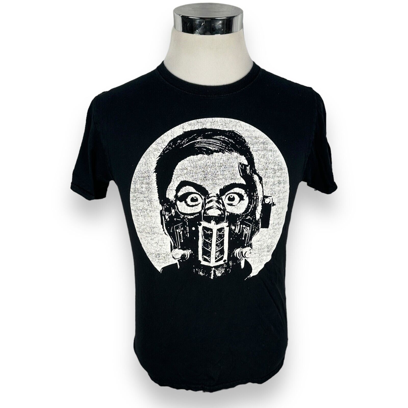 Fruit Of The Loom Goth Punk Emo Cannibal Mask T-Shirt Men's Small Black Cotton Size US S / EU 44-46 / 1 - 1 Thumbnail