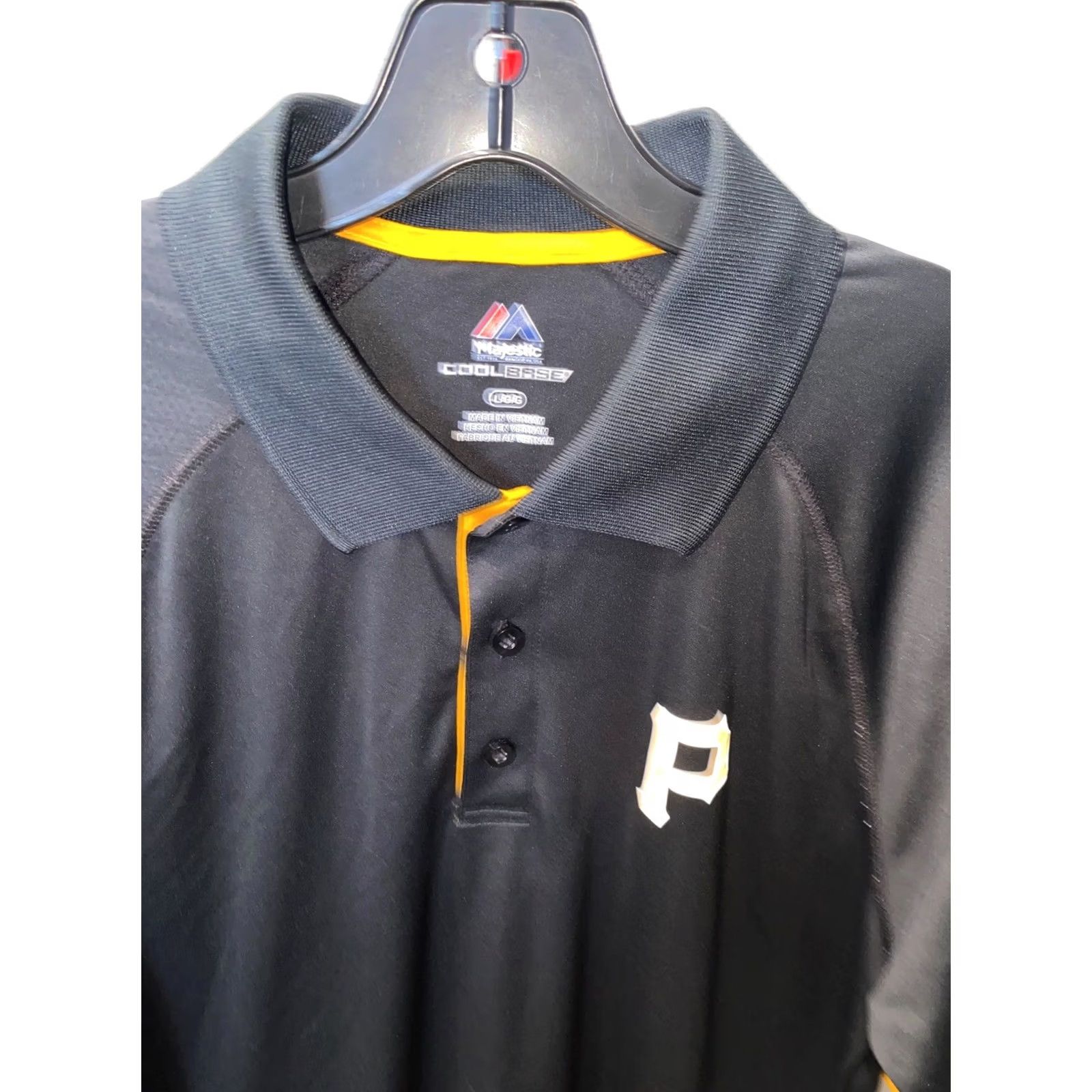 Vintage Majestic Pirates Baseball Polo Shirt L Mens Sharp Polo Shirt Large L Mens Baseball Majestic Pirates Polo Shirt L Sharp Shirt Size US L / EU 52-54 / 3 - 5 Thumbnail