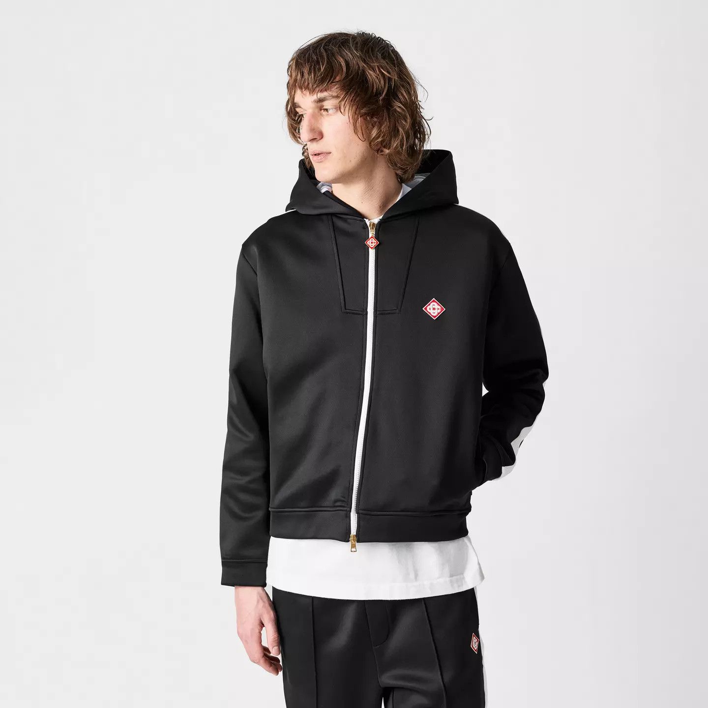 Casablanca o1g2r1mq0426 Scuba Hooded Sweatshirt in Black Size US L / EU 52-54 / 3 - 3 Thumbnail