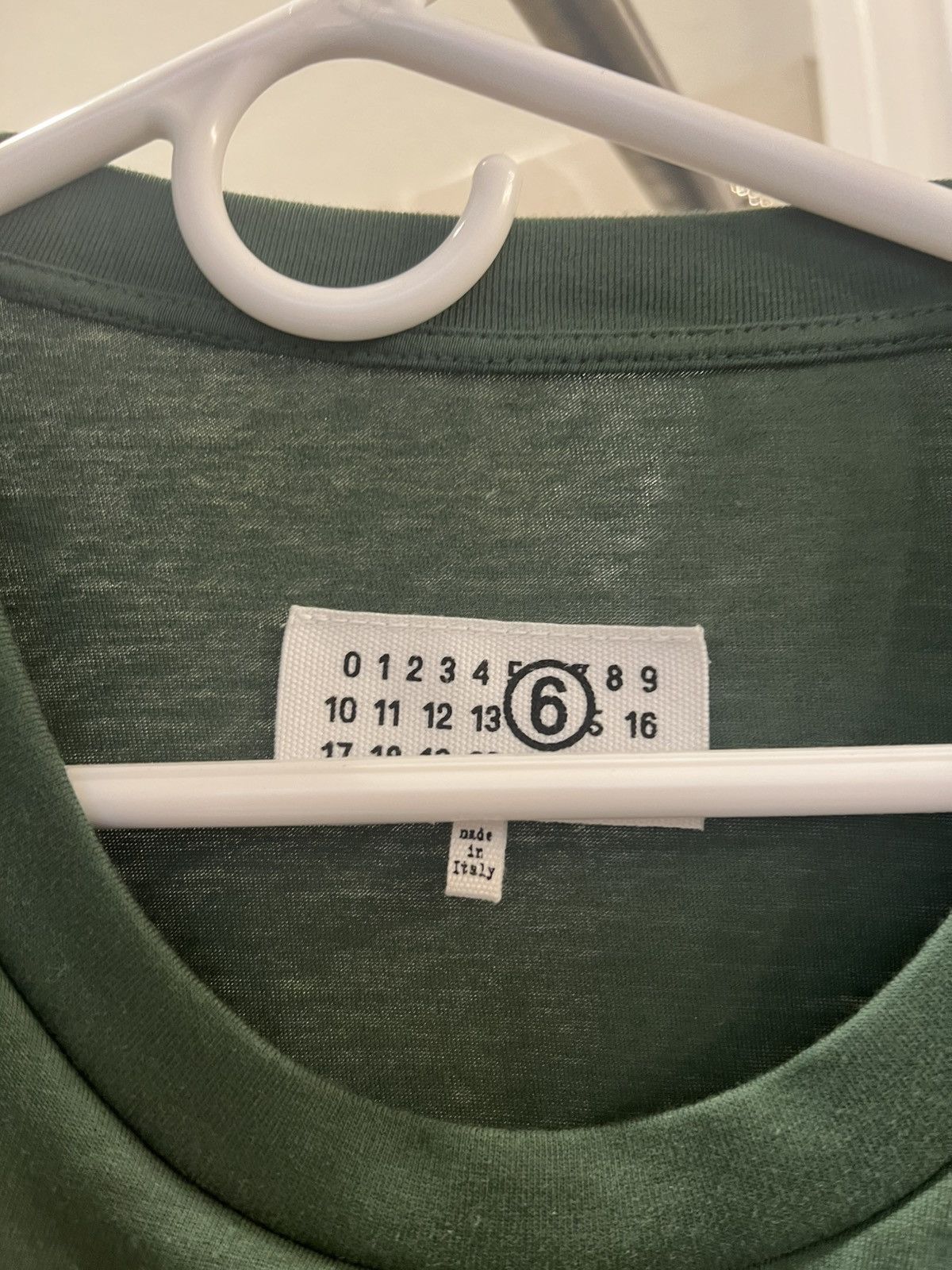 Maison Margiela 2024 MM6 Maison Margiela Numbers T- Shirt 'Green' Size US M / EU 48-50 / 2 - 5 Thumbnail