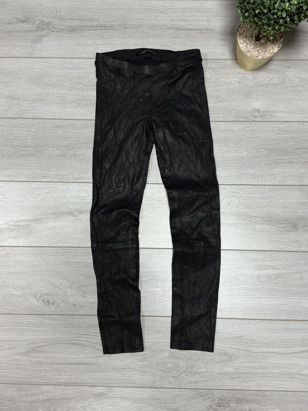 Allsaints AllSaints Leather Trousers Pants leggings Size 27" / US 4 / IT 40 - 1 Thumbnail