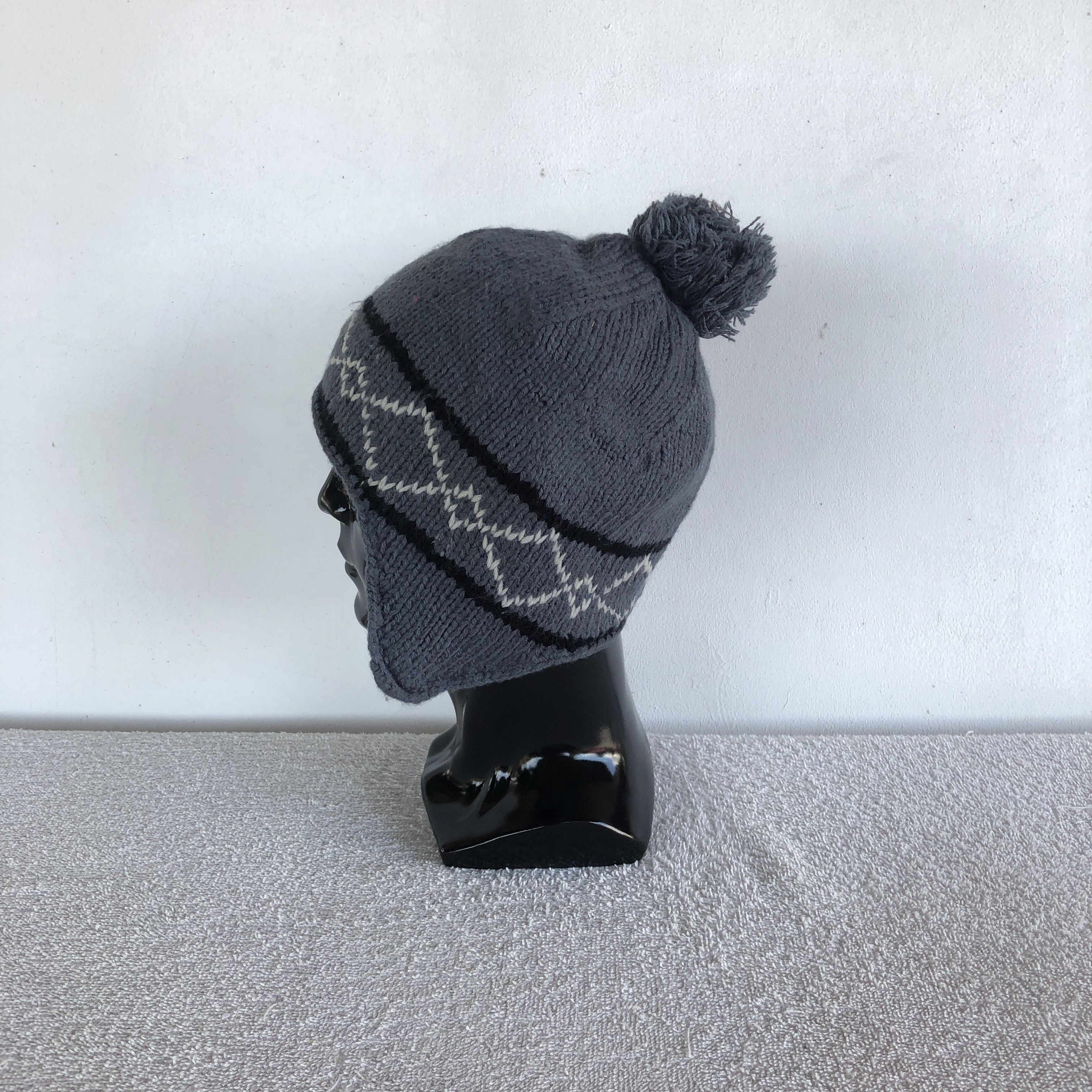 Japanese Brand Vintage Japanese Earflap Beanie Knitted Snow Caps Hats Size ONE SIZE - 4 Thumbnail