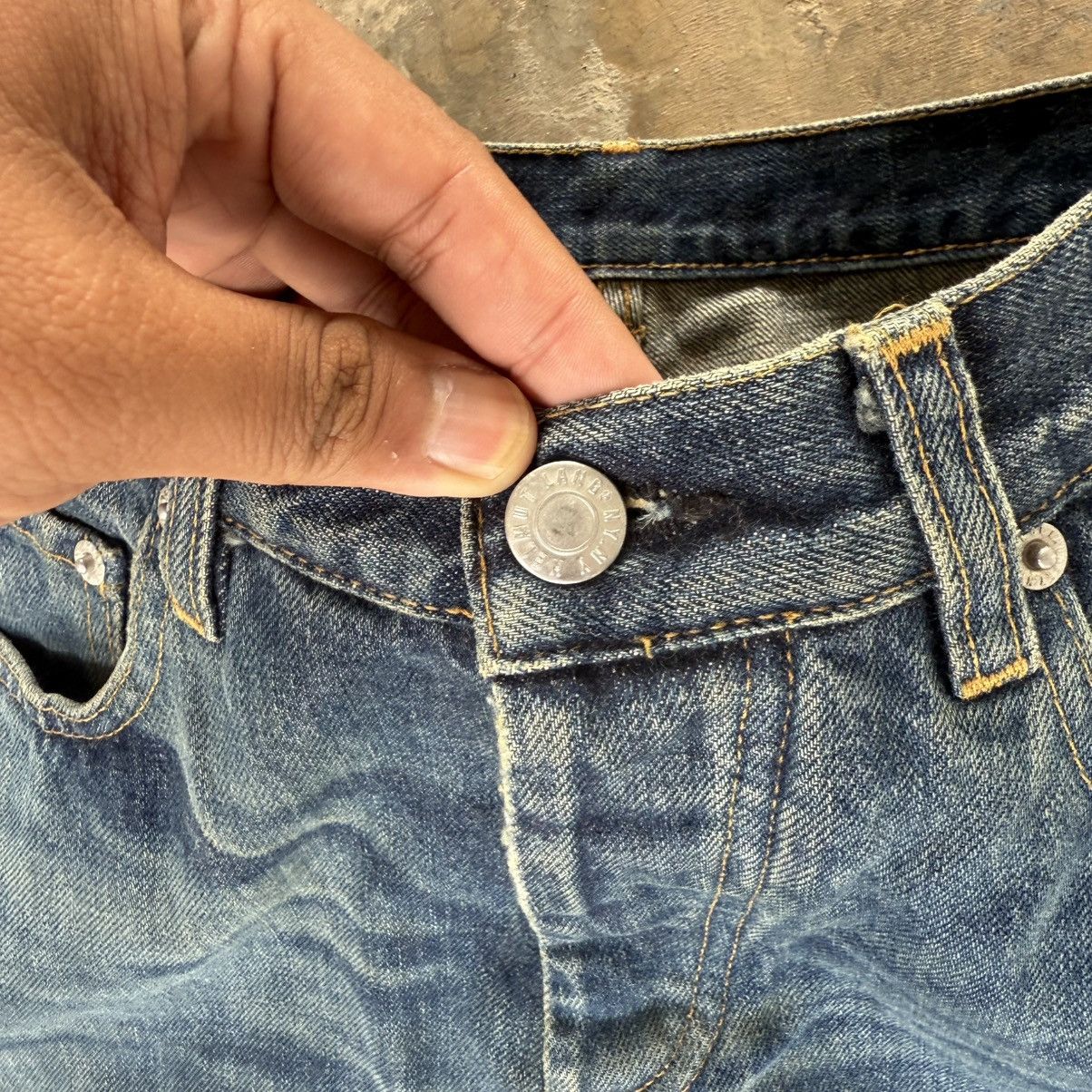 Helmut Lang Vintage Helmut Lang Relaxed Cut Dark Denim Size US 27 - 8 Thumbnail