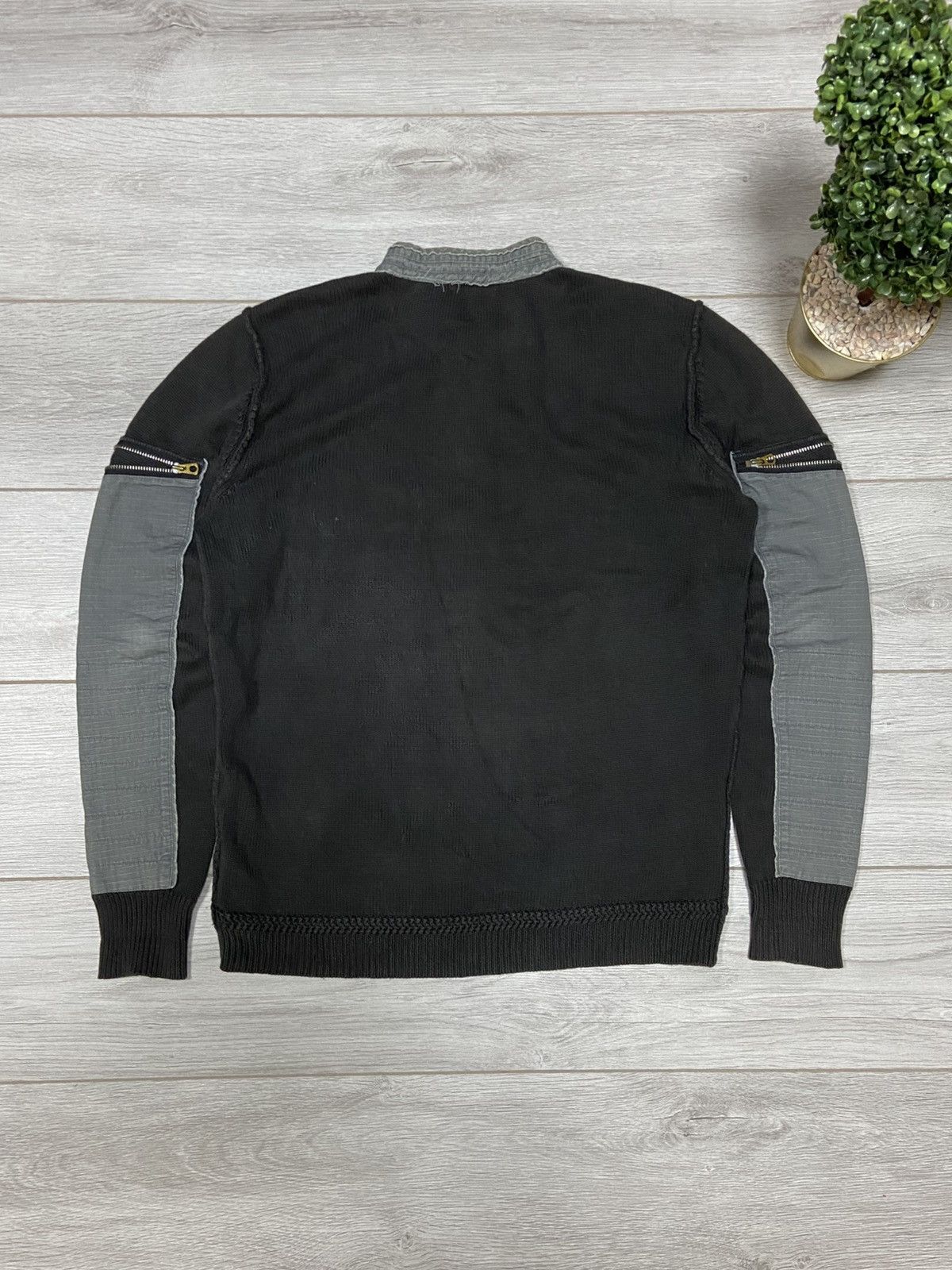Diesel Diesel avant-garde vintage knitted zip sweater Size US L / EU 52-54 / 3 - 11 Thumbnail
