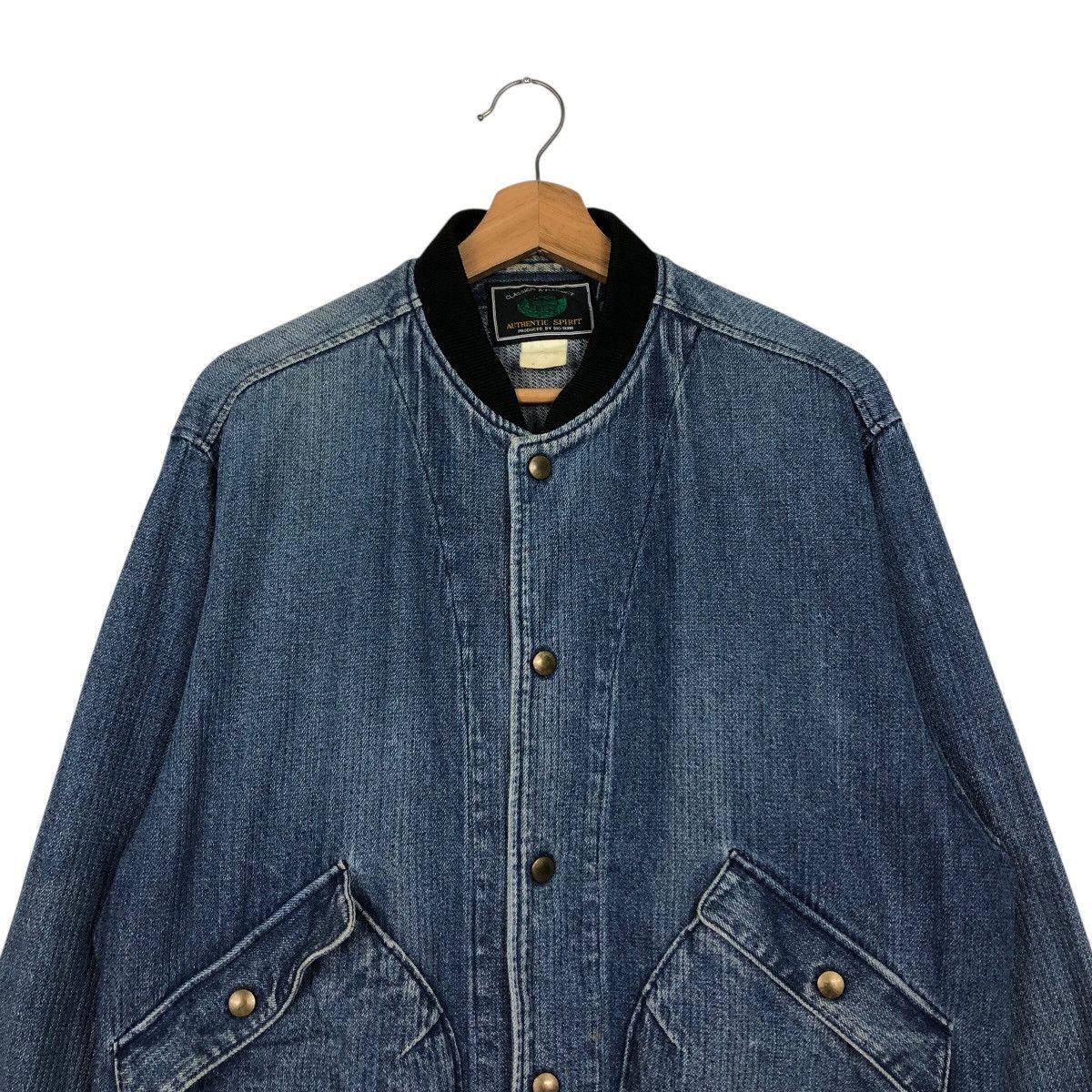 Japanese Brand 📌Vintage Denim Bomber Jacket Worker Big Born Issey Miyake Size US L / EU 52-54 / 3 - 4 Thumbnail