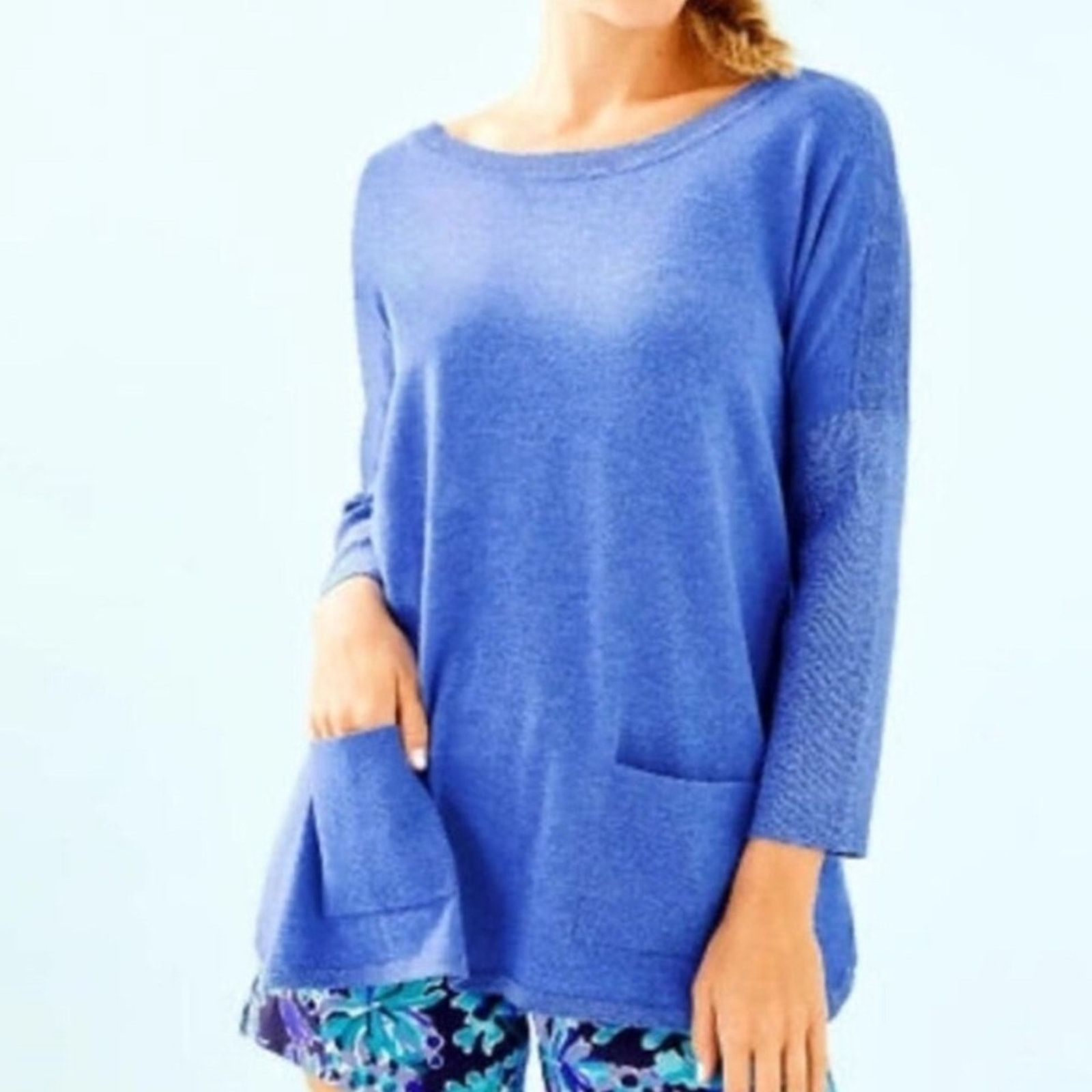 Lilly Pulitzer LILLY PULITZER Cabo Blue Boatneck Sweater Women’s size Small Size S / US 4 / IT 40 - 1 Thumbnail