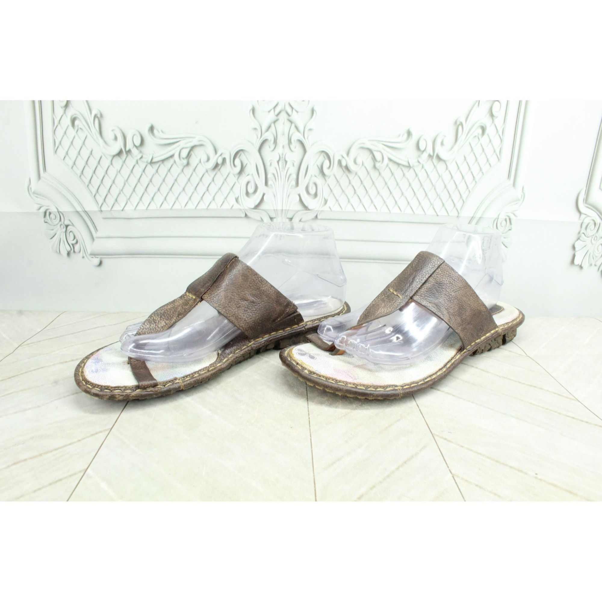 Born Born Maja Women's Leather Steel Shank Flat Sandals Size US 9 / IT 39 - 3 Thumbnail