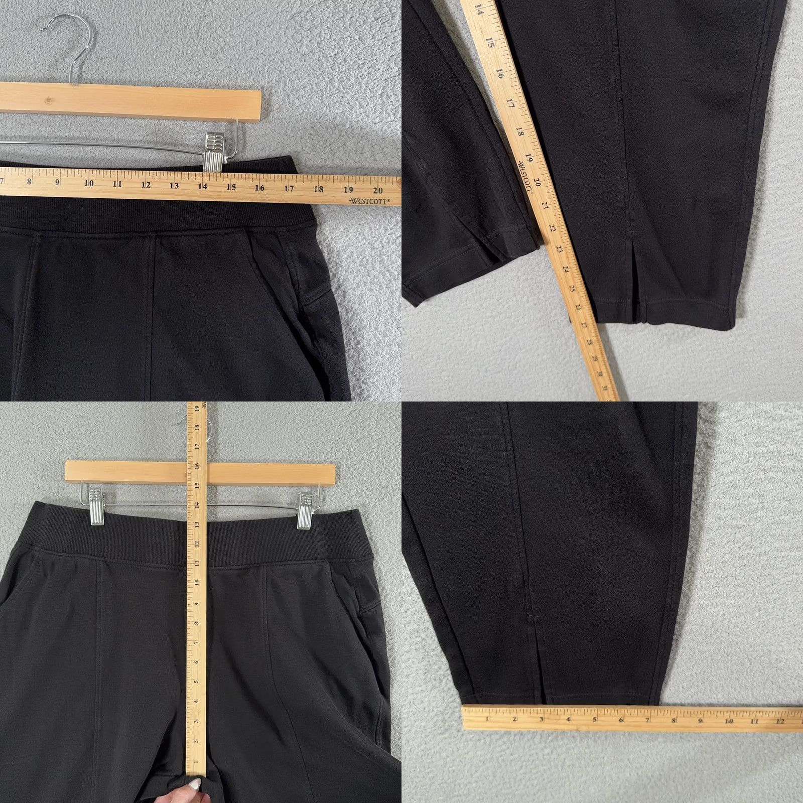 Vintage Pact Airplane Tapered Leg Pants Womens XL Black Ankle Organic Cotton Pull On Size 40" / US 18 - 8 Thumbnail