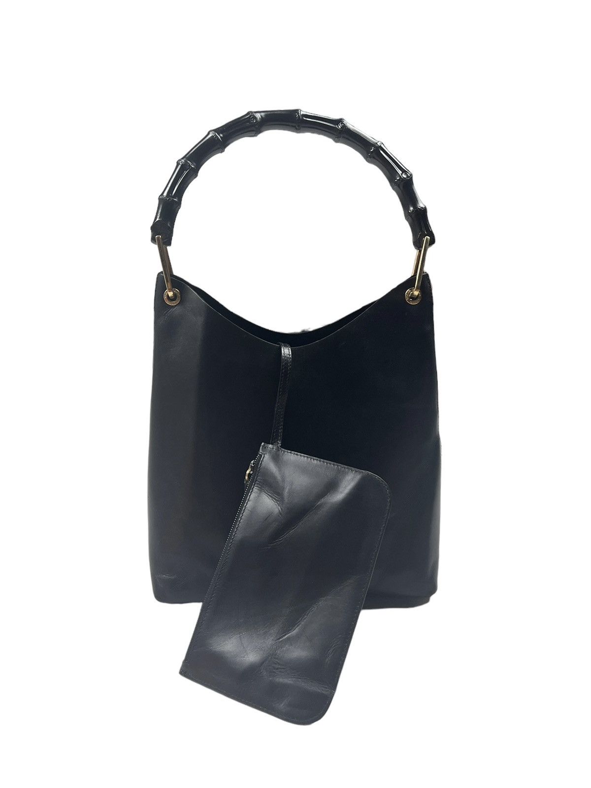 Gucci Vintage Gucci Bamboo Top Handle Leather Bag Size ONE SIZE - 14 Thumbnail