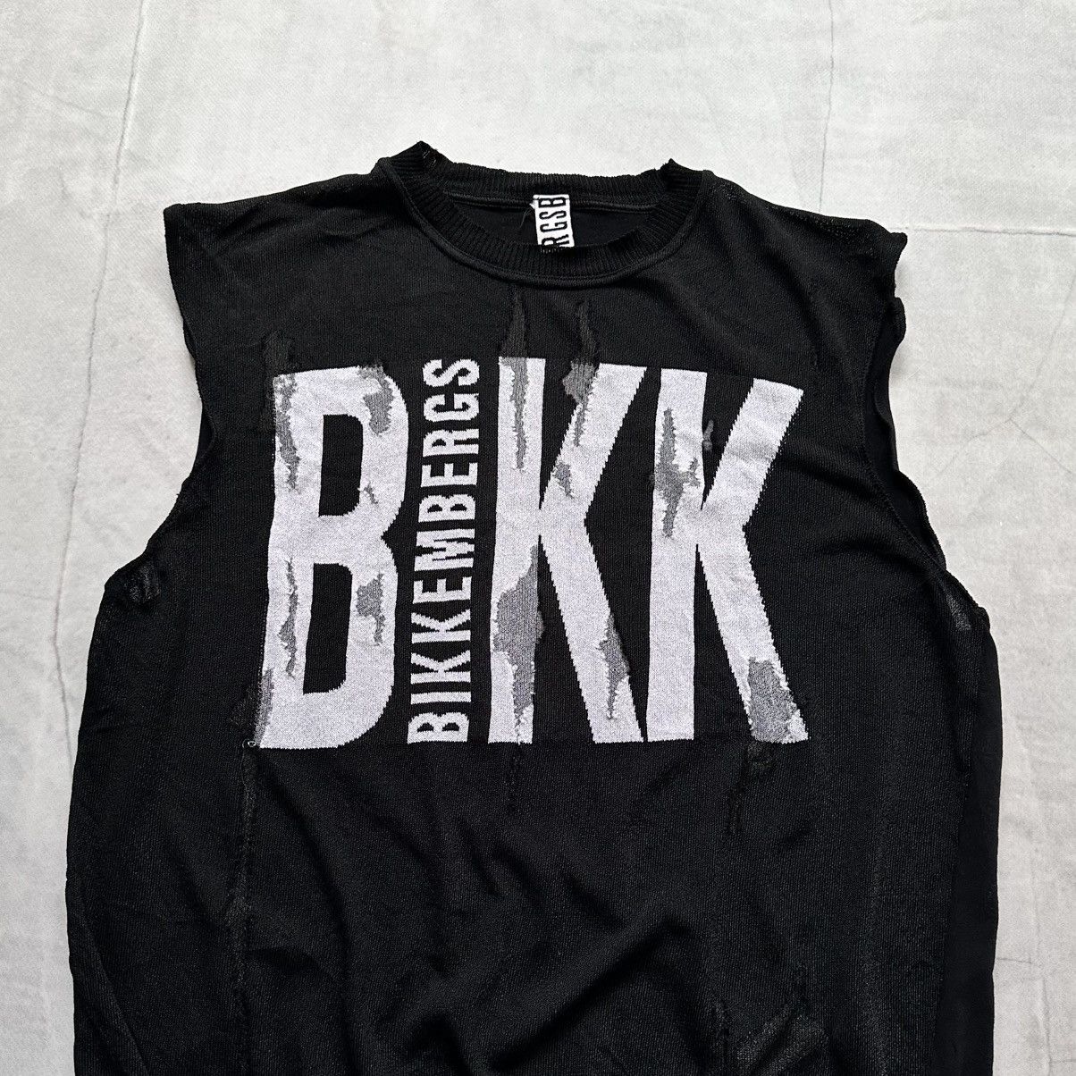 Dirk Bikkembergs Archive Dirk Bikkembergs Punk Distressed Knit Vest Tank Top Size US M / EU 48-50 / 2 - 2 Thumbnail