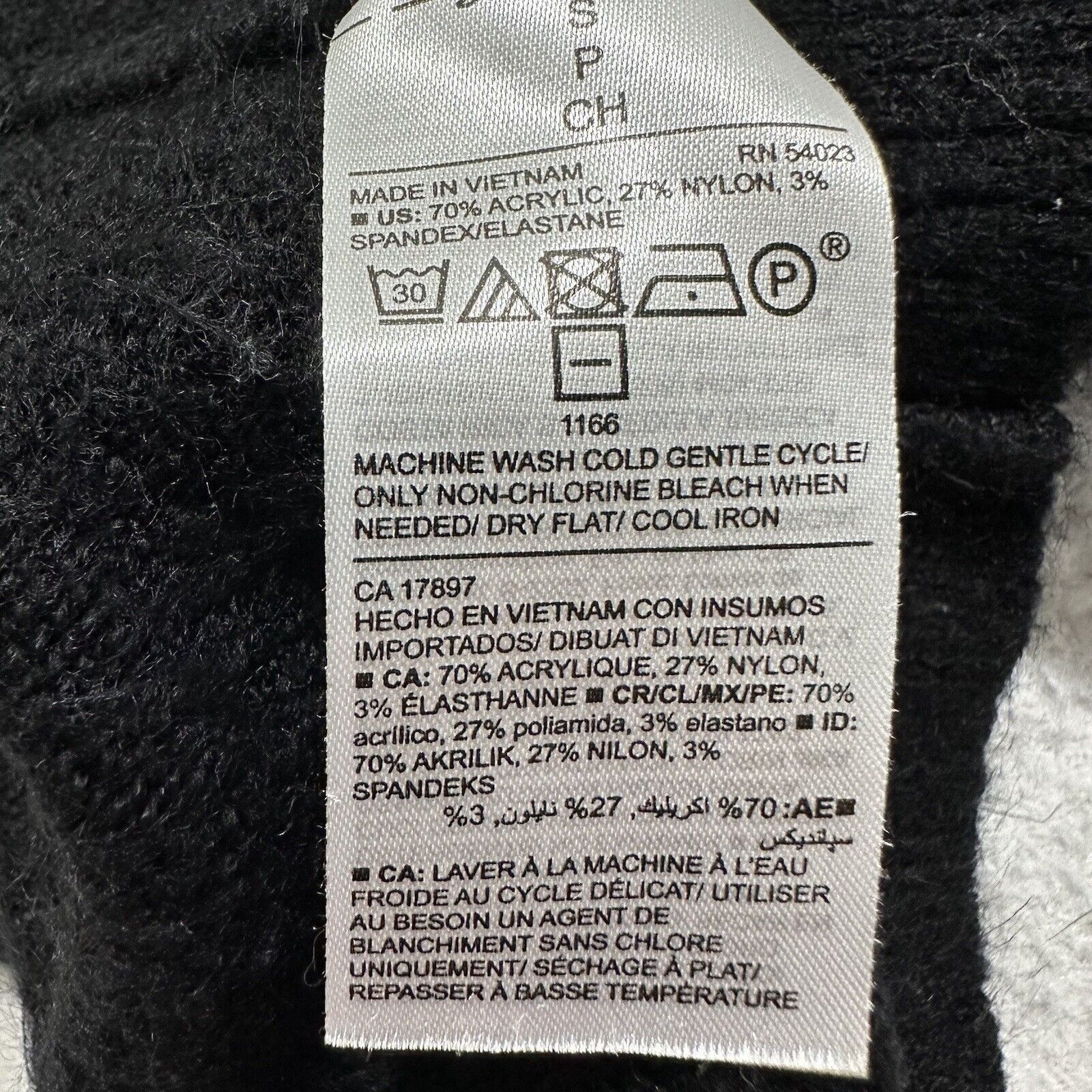Old Navy Old Navy Small Lightweight Sweater Black White Gray Striped Size S / US 4 / IT 40 - 4 Thumbnail
