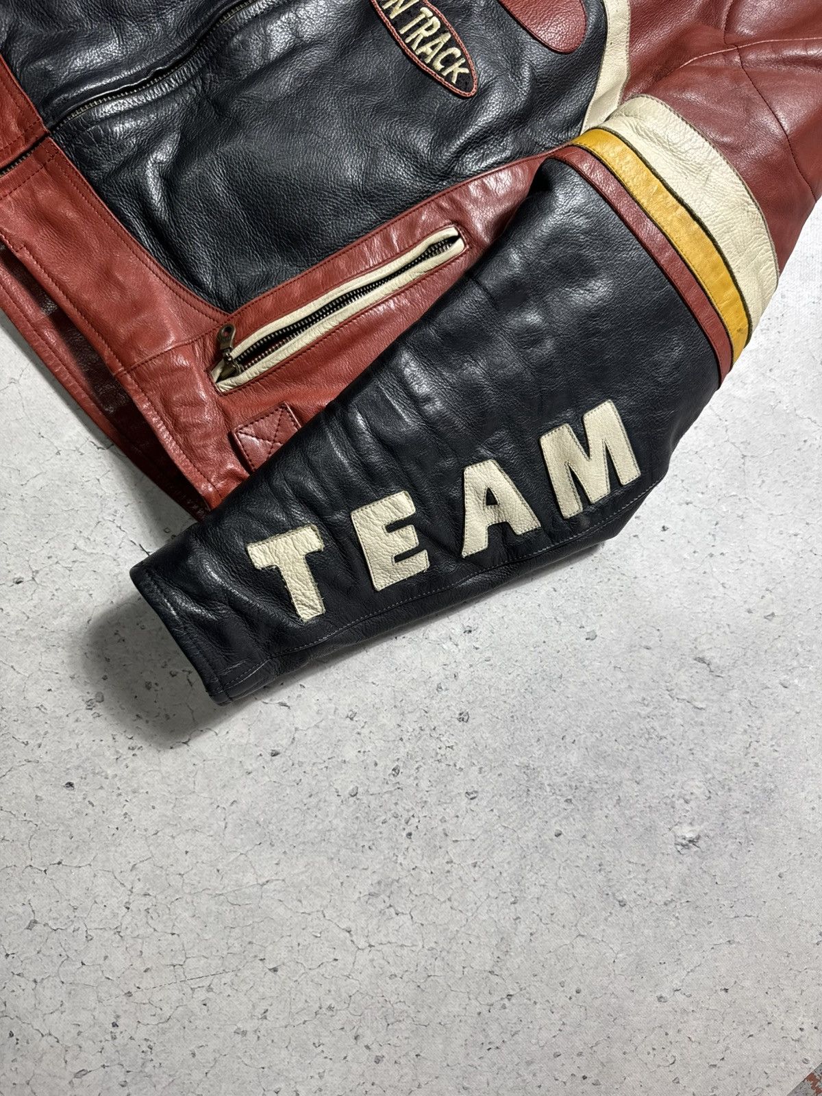 Vintage Spidi Team Moto Racing Leather Biker Jacket Size US L / EU 52-54 / 3 - 3 Thumbnail