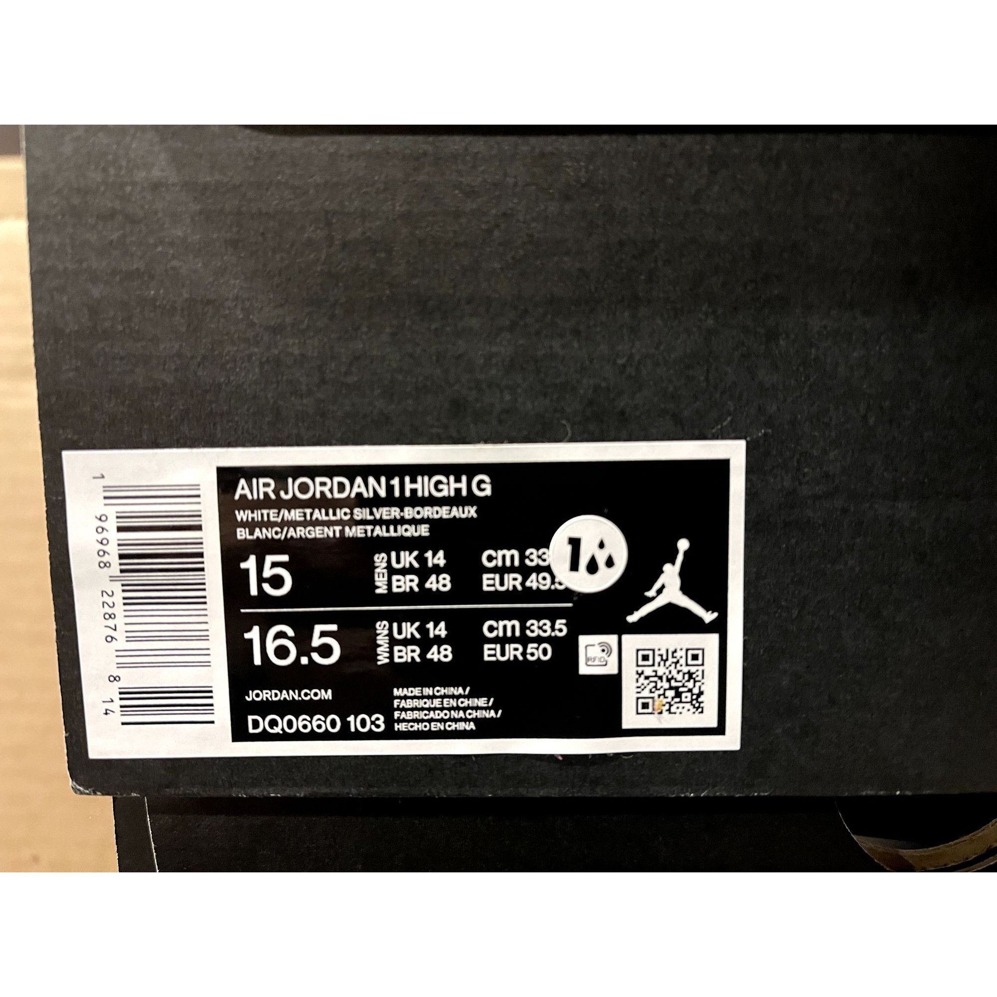 Jordan Brand Jordan 1 High Golf White Bordeaux Mens 15us Size US 15 / EU 48 - 7 Thumbnail