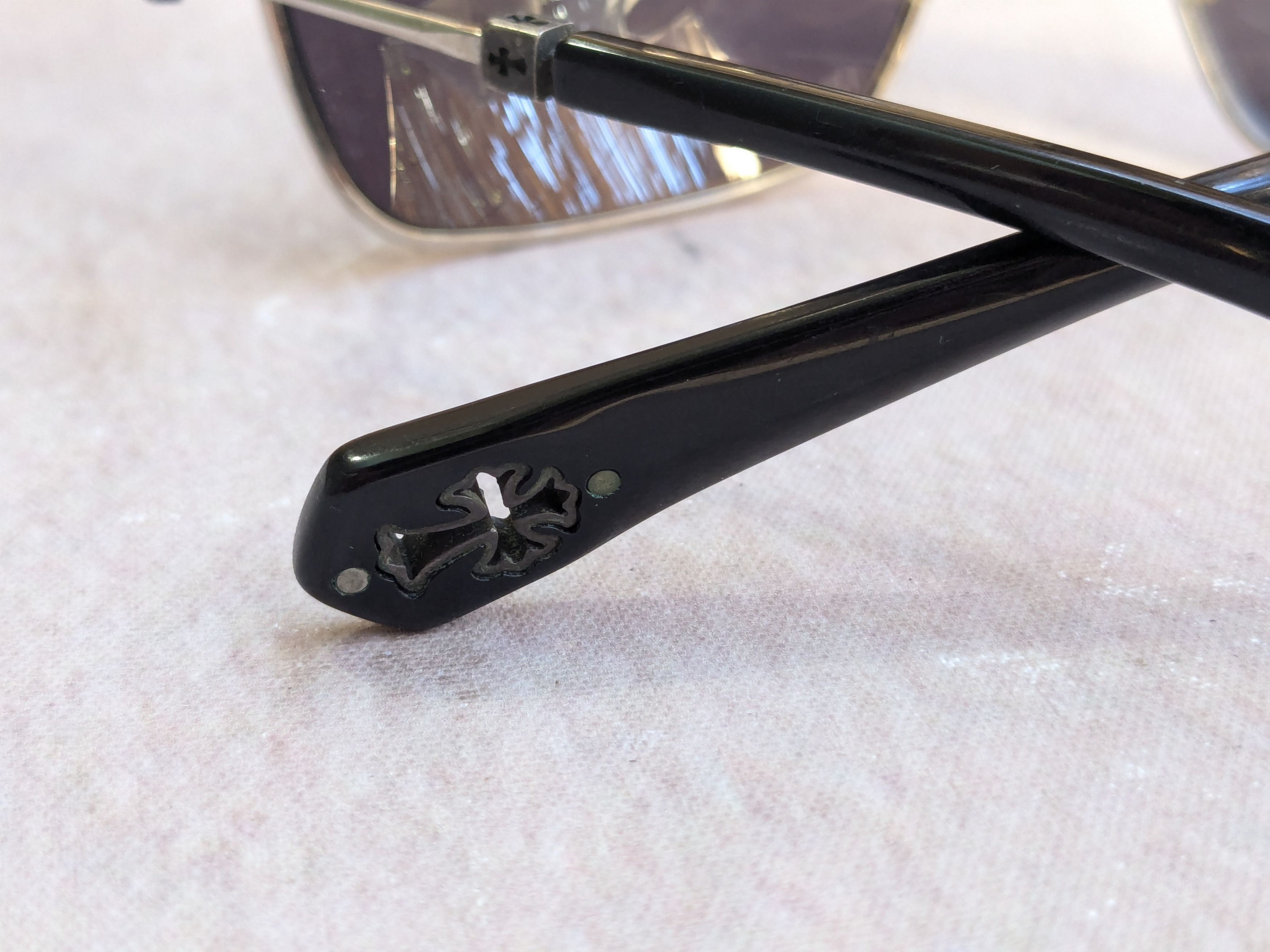 Chrome Hearts Chrome Hearts Aviator Sunglasses Oral Blue Silver Cross Y2K Size ONE SIZE - 16 Thumbnail
