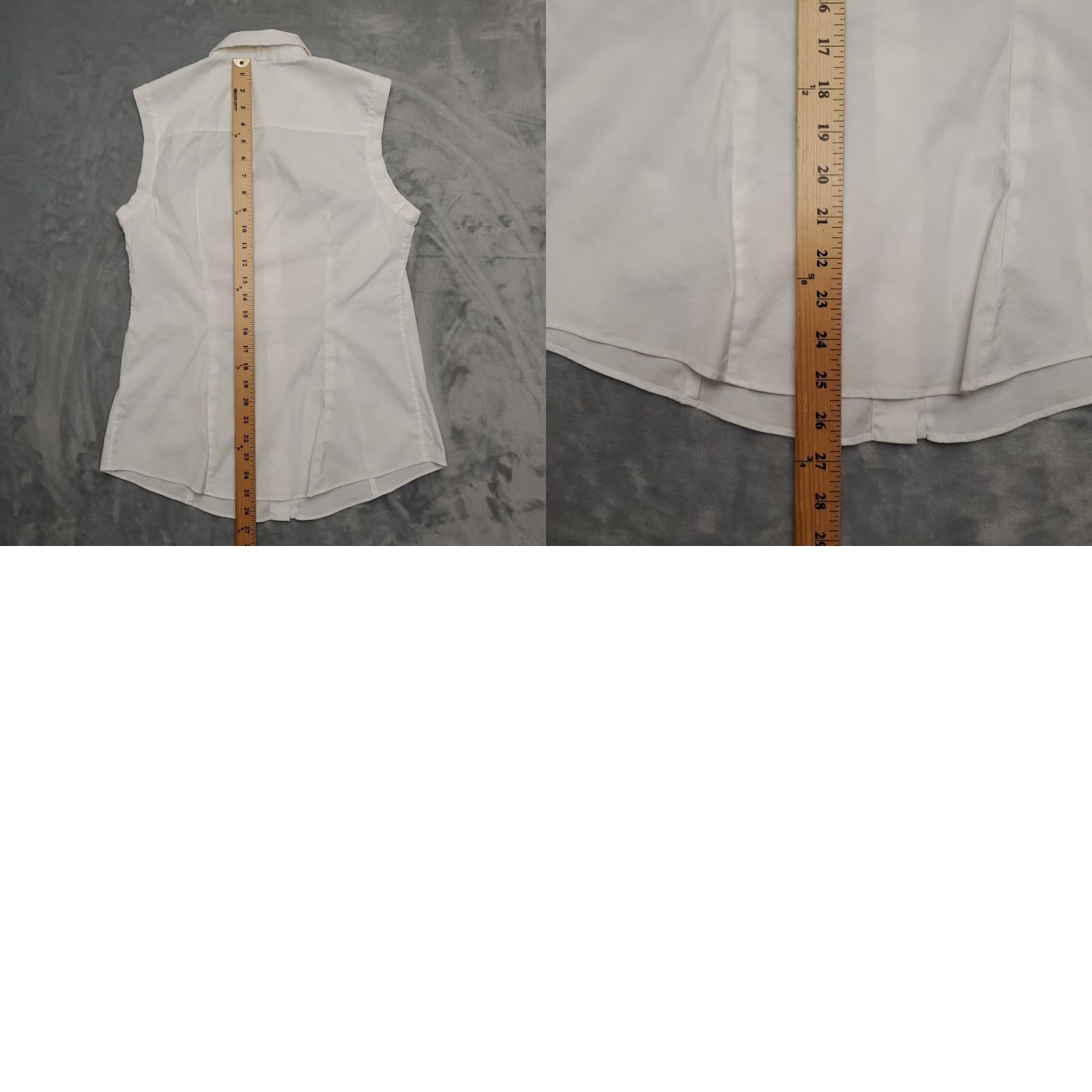 Vintage Brunello Cucinello Top Womens XL White Cotton Stretch Blend Sleeveless Classic - Shirt - Womens - XL - White Size S / US 4 / IT 40 - 9 Thumbnail