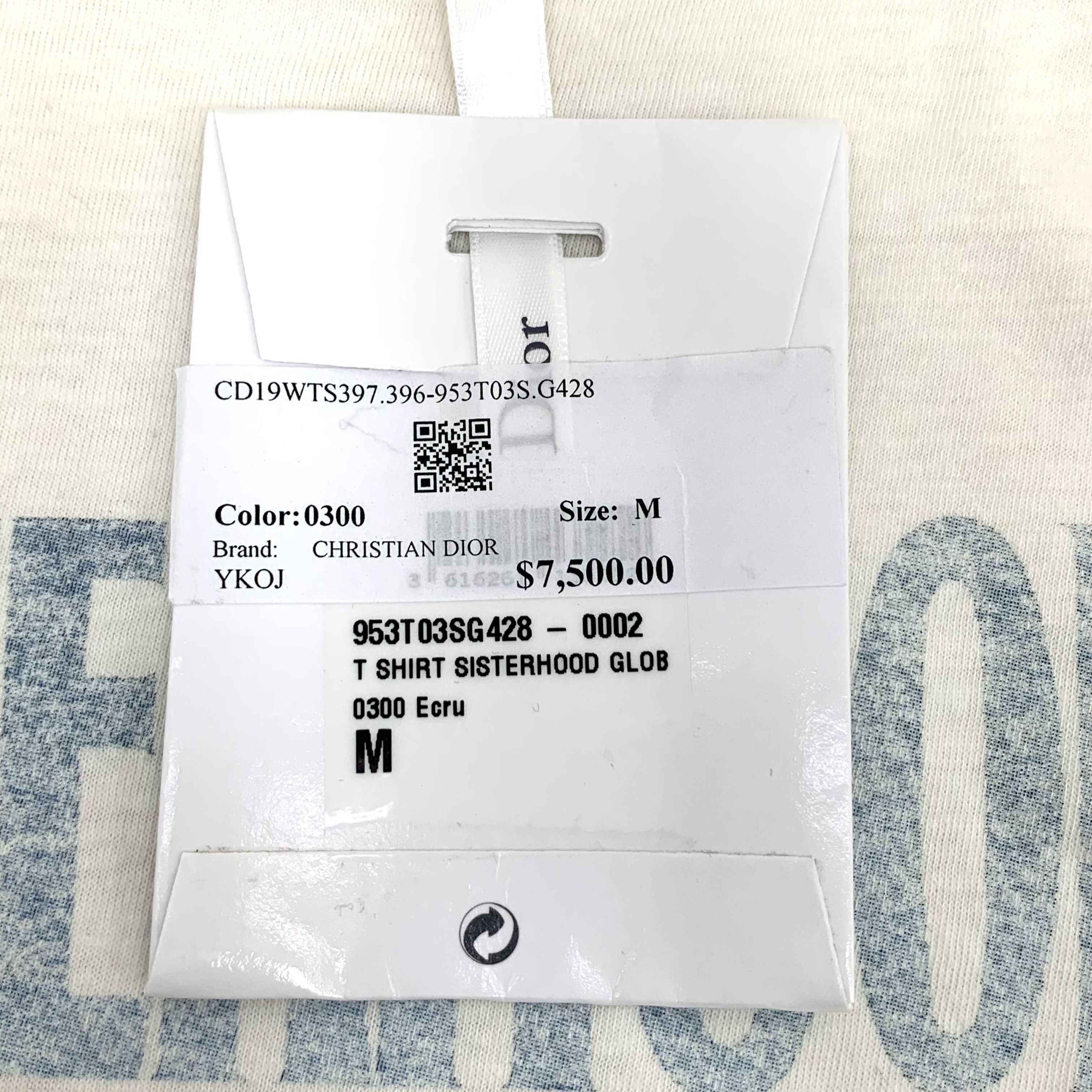 Dior Dior Logo T-Shirt White (M) Size US M / EU 48-50 / 2 - 7 Thumbnail