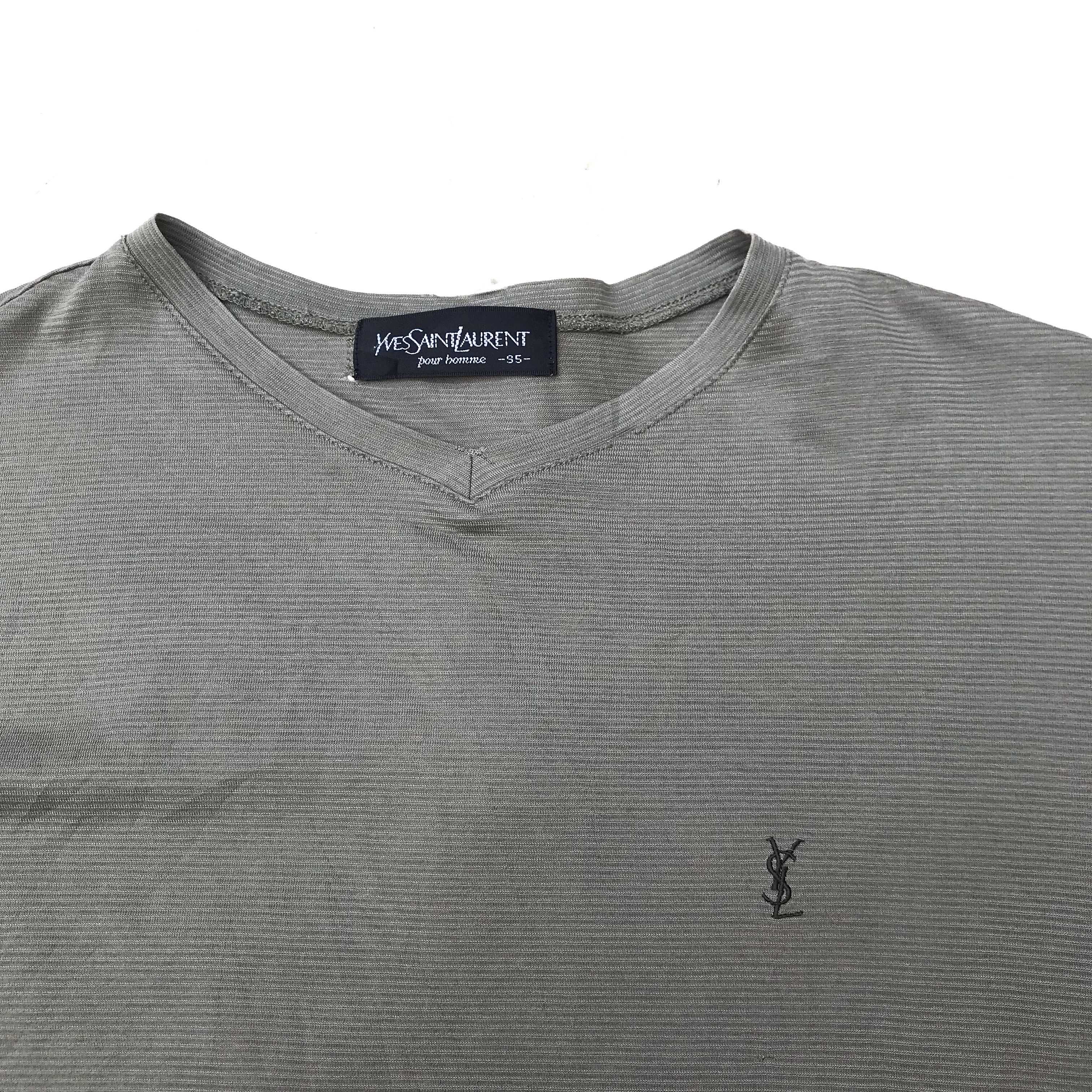 Designer × Vintage × Yves Saint Laurent Vintage YSL Yves Saint Laurent Pour Homme tee Tshirt short Size US M / EU 48-50 / 2 - 10 Thumbnail