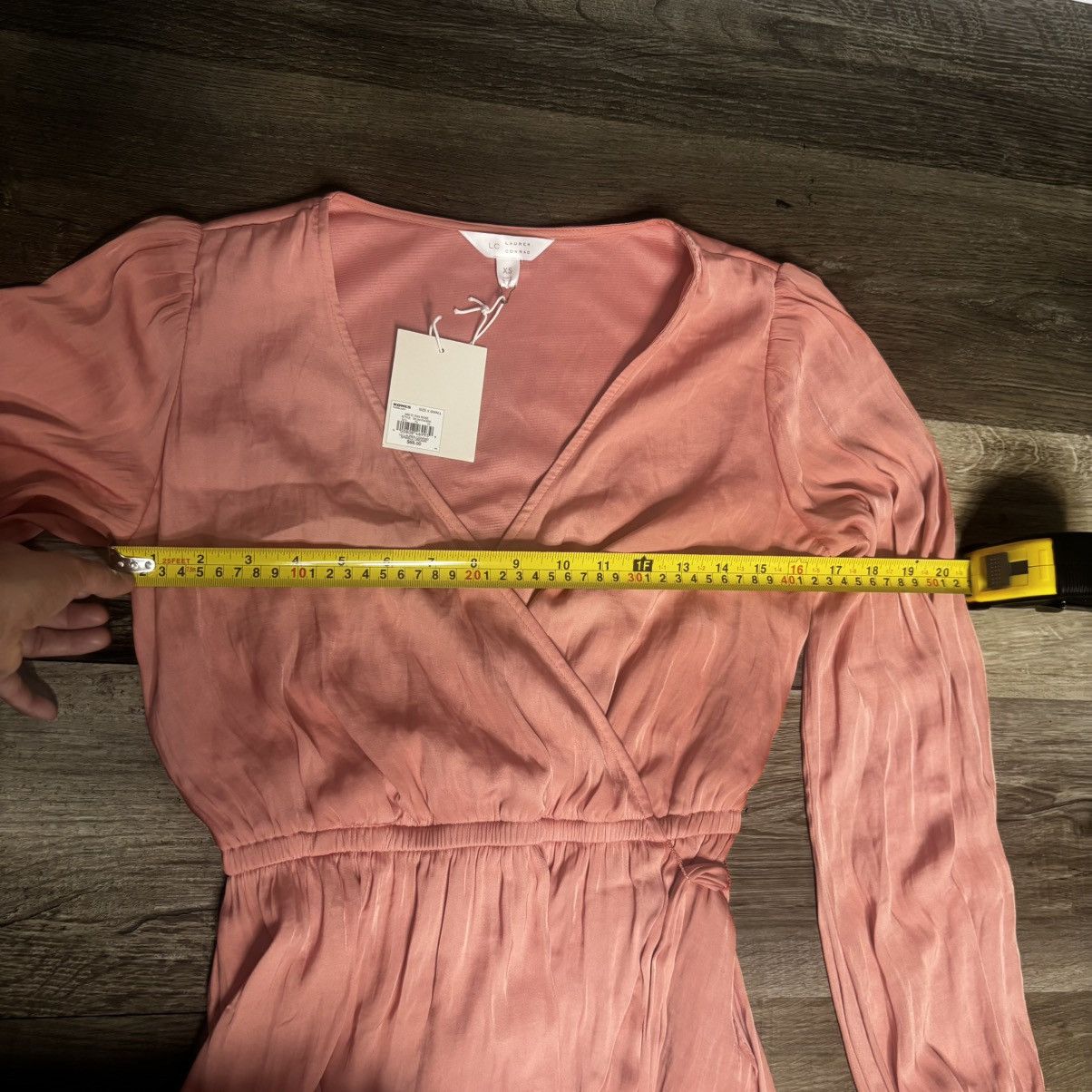 Lauren Ralph Lauren NWT LC Lauren Conrad Wrap Dress Sz S Woman Pink Metallic Size XS / US 0-2 / IT 36-38 - 8 Thumbnail