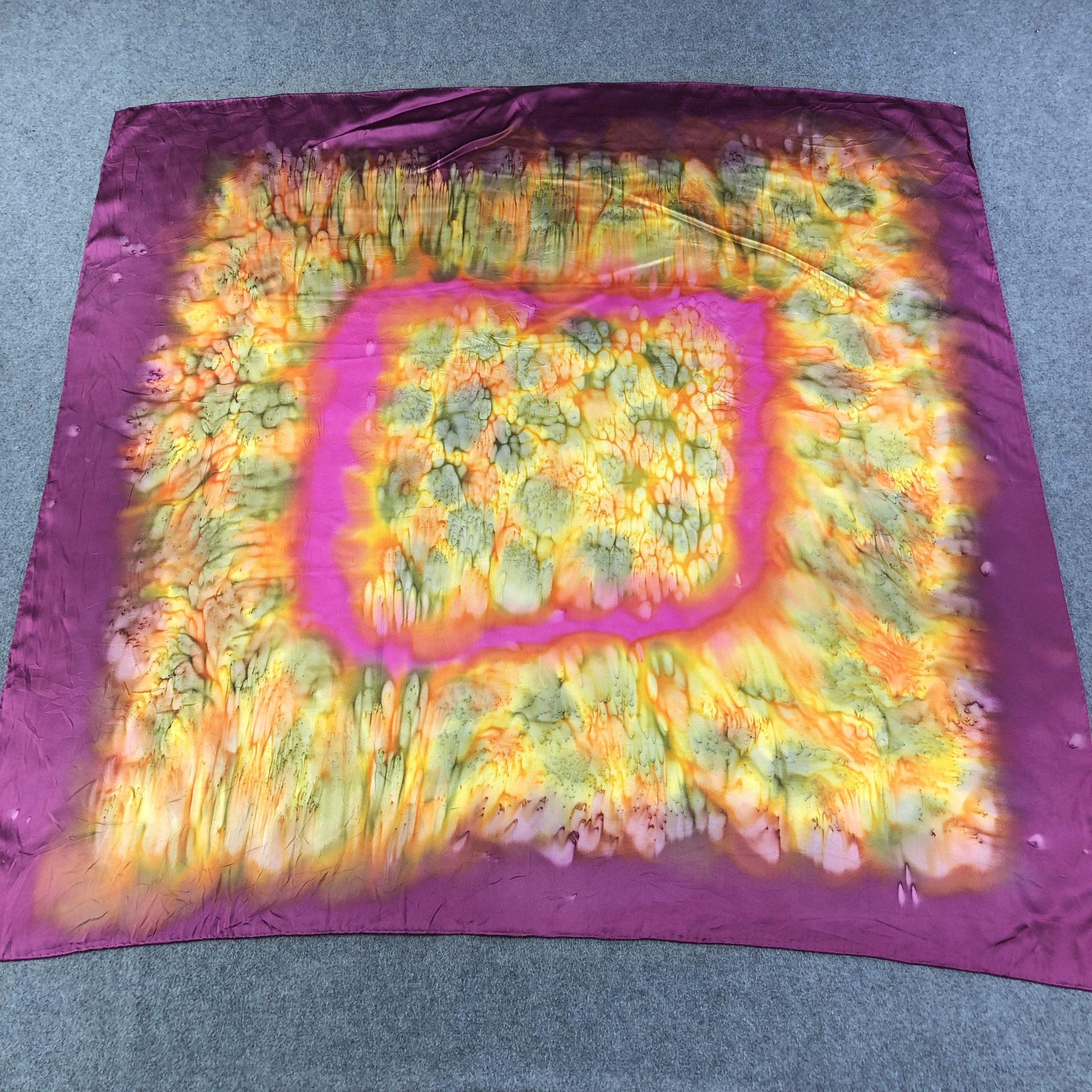 Japanese Brand Luxury Hand Rolled Silk Scarf M540 Size ONE SIZE - 1 Thumbnail