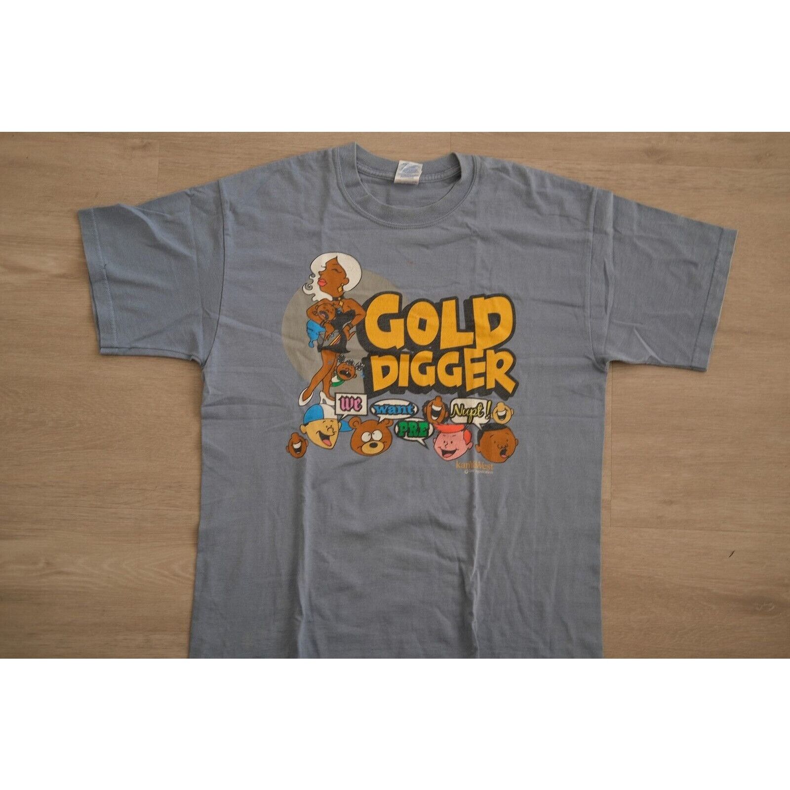 Kanye West Vintage 1990s Gildan Gold Digger Kanye West Kim Large RARE Size US L / EU 52-54 / 3 - 2 Thumbnail