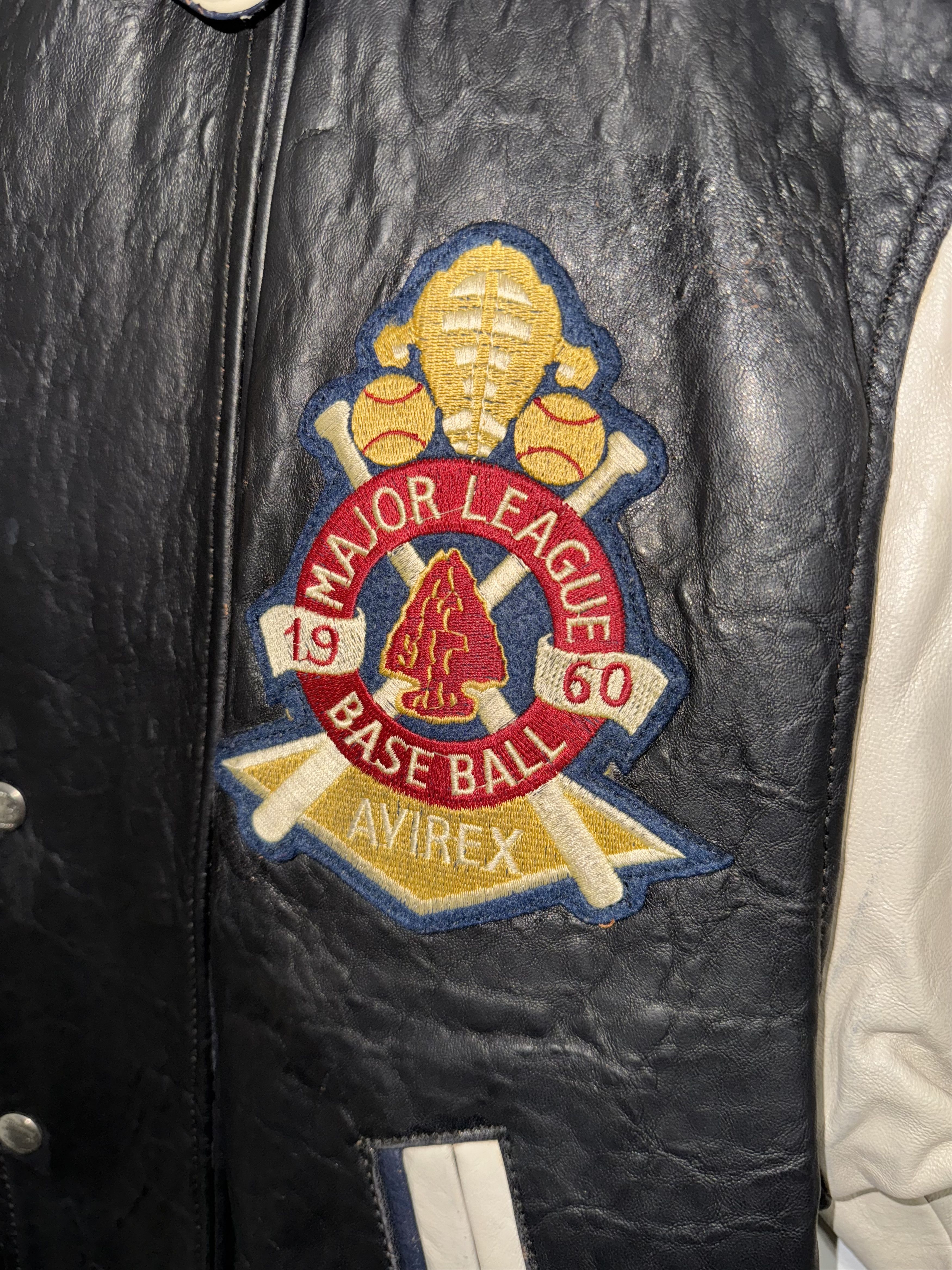 Avirex 90’s AVIREX CHIEF HIGH HAWK LEATHER VARSITY JACKET SZ M Size US M / EU 48-50 / 2 - 3 Thumbnail