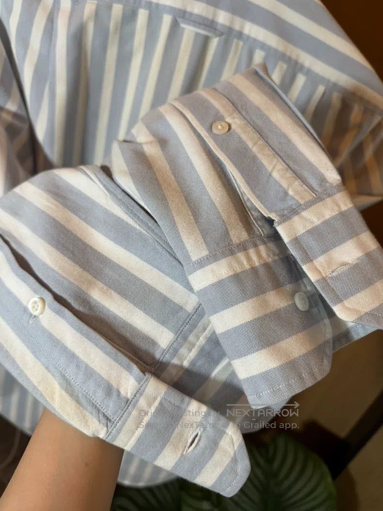 Thom Browne Thom Browne Blue and white striped shirt Size US S / EU 44-46 / 1 - 6 Thumbnail