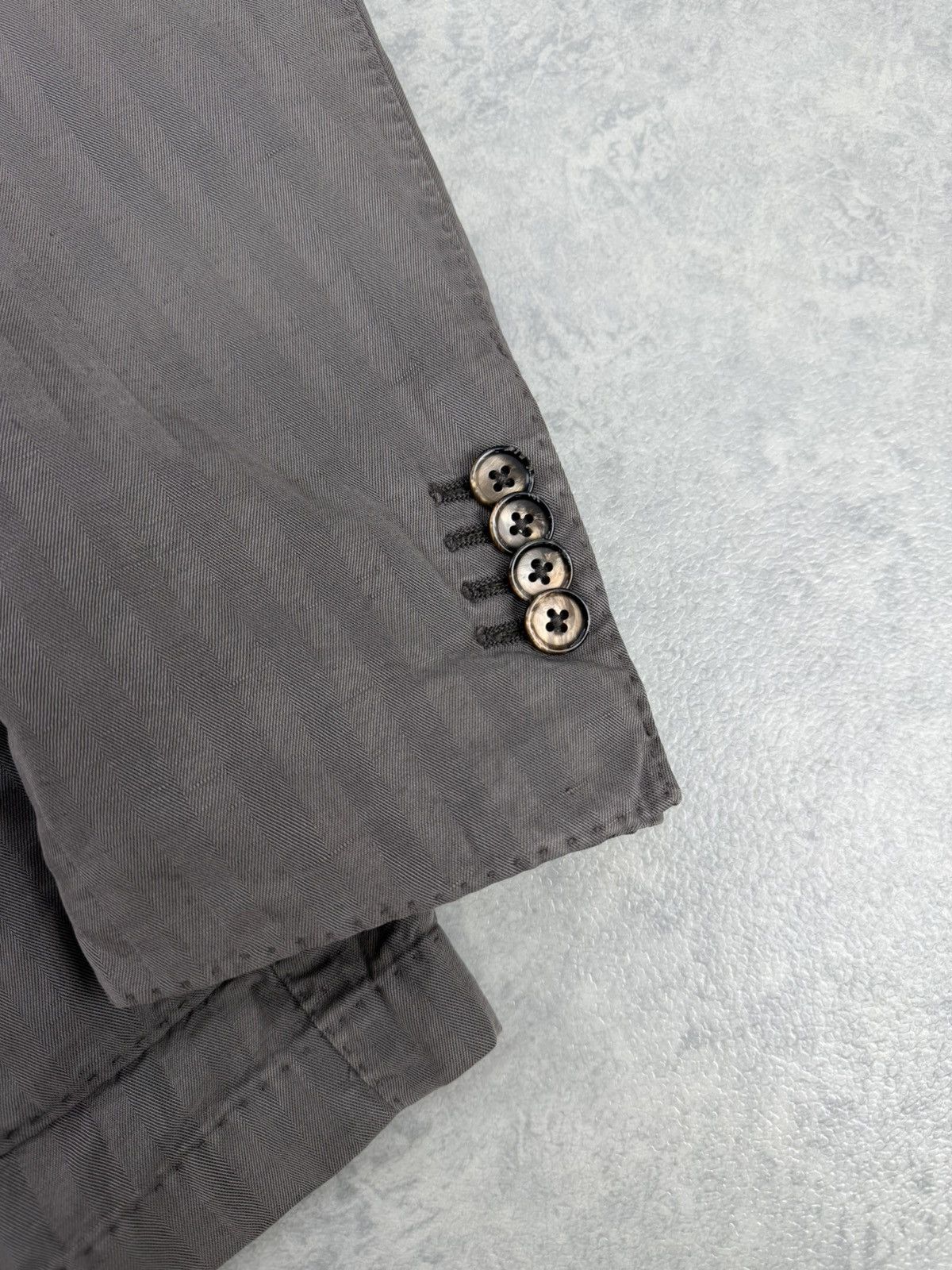 L.B.M. 1911 L.B.M. 1911 Blazer Jacket Italy Herringbone Cotton Size 50 Size 40R - 5 Thumbnail