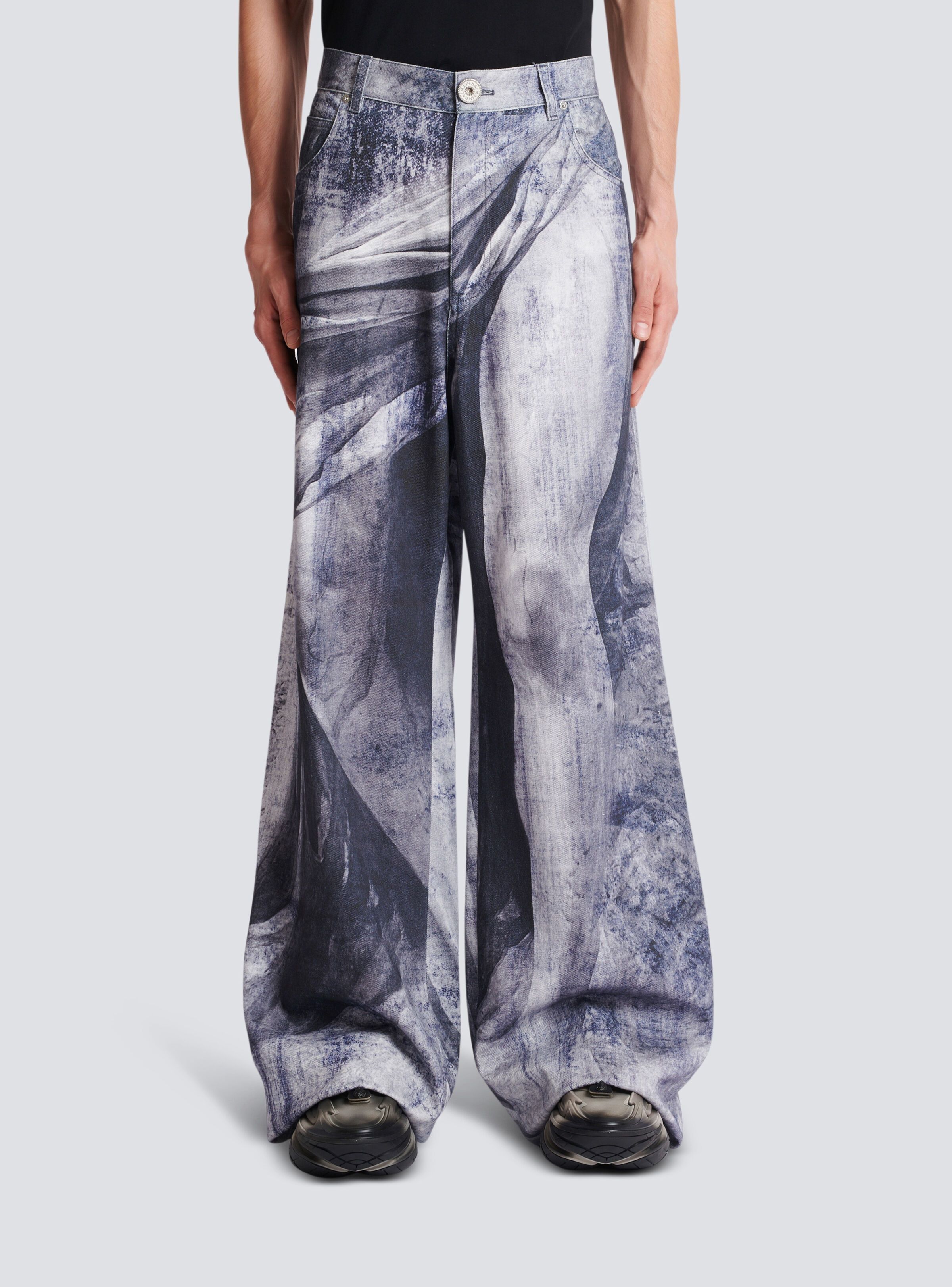 Balmain o1y0426 Denim Pant in Blue/Gray Size US 30 / EU 46 - 2 Thumbnail