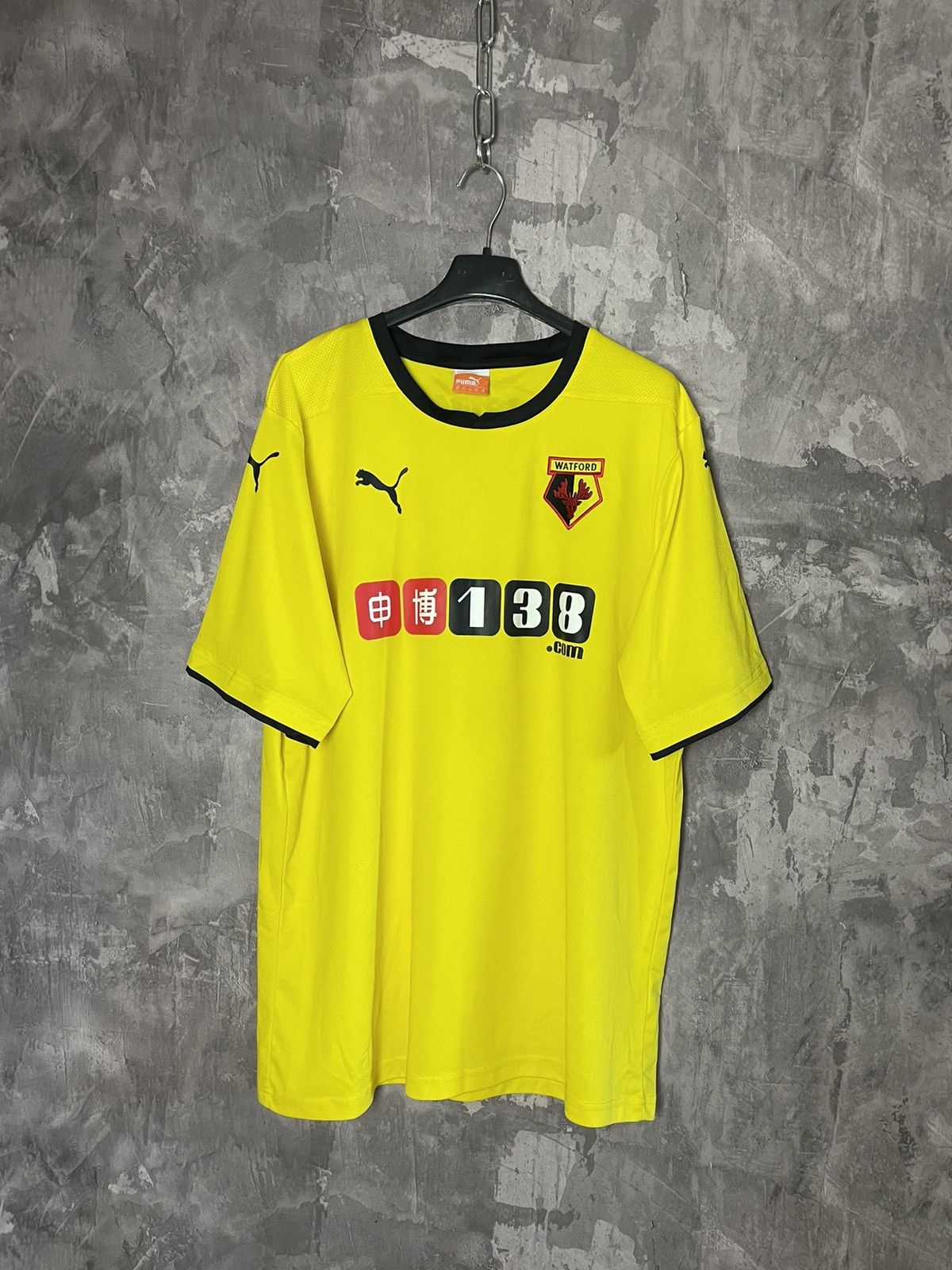 Puma × Vintage Black and Yellow Watford Puma Soccer Jersey Size US XL / EU 56 / 4 - 1 Thumbnail
