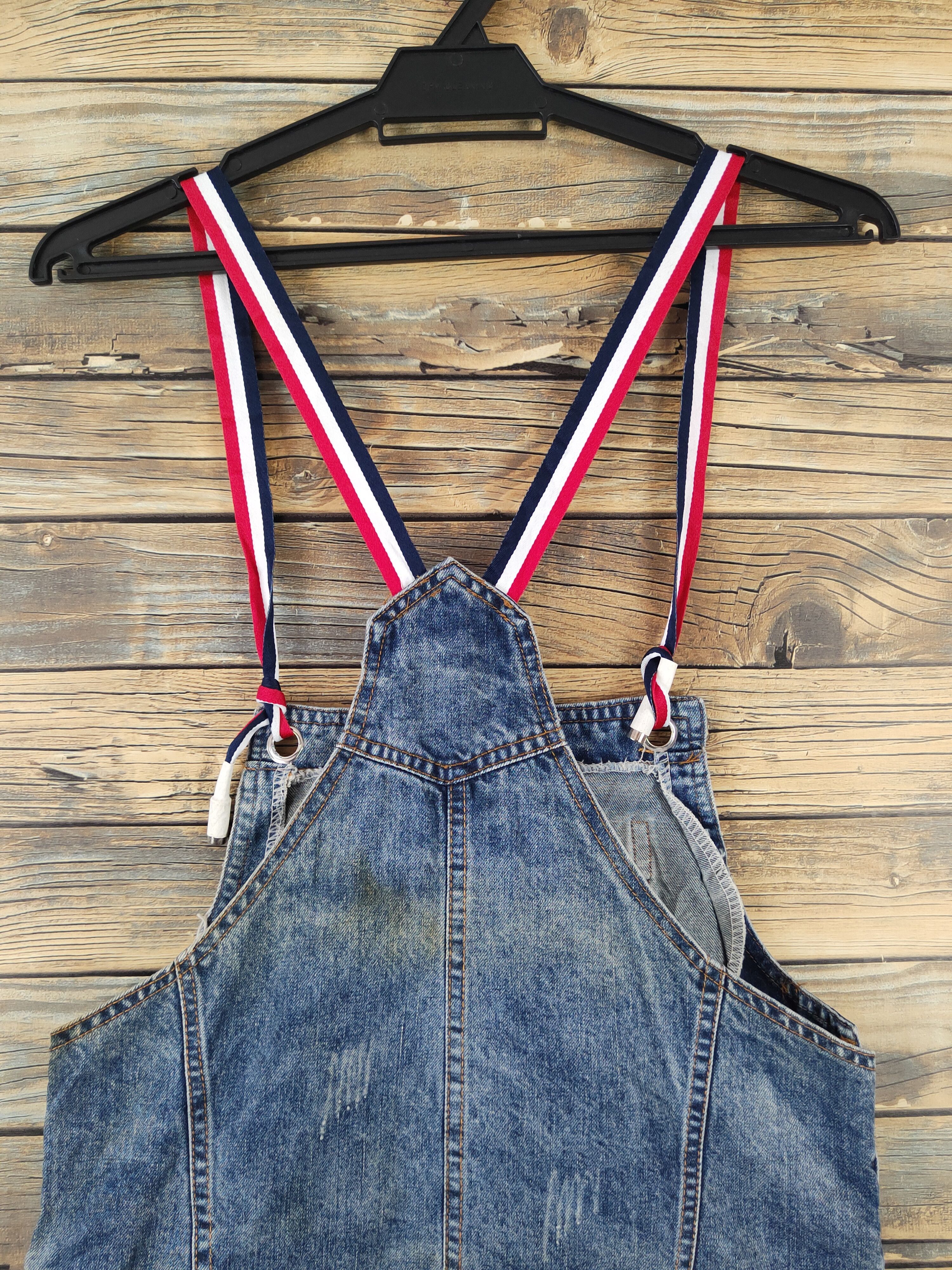 Japanese Brand × Vintage Avant Garde Fashion by Japan Brand Blue Denim Skirt Jumpsuit Size 31" - 8 Thumbnail