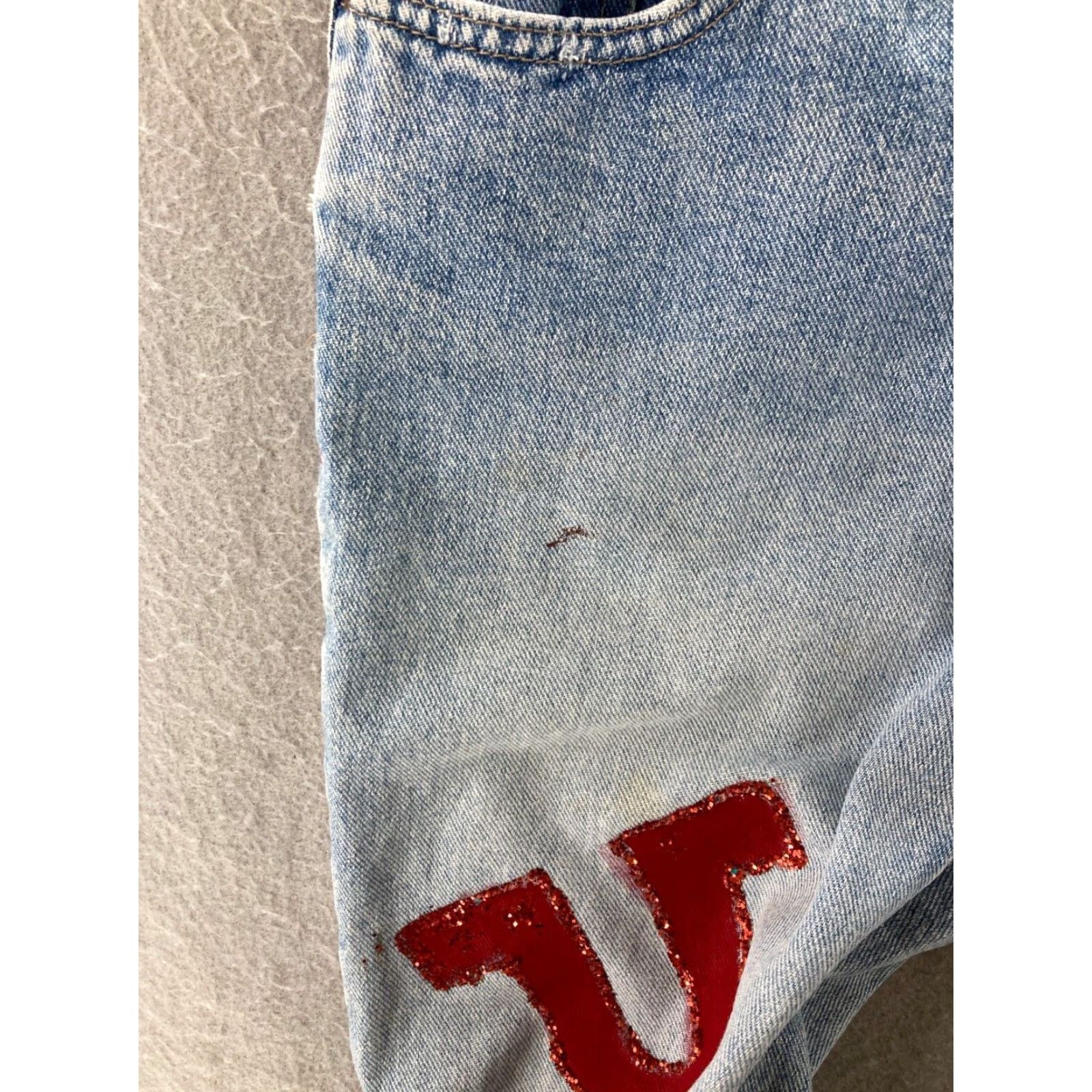 Vintage VINTAGE LEI Jeans Women 26 Blue Low Rise Bootcut Glitter Denim 90s Womens Size 26" / US 2 / IT 38 - 7 Thumbnail