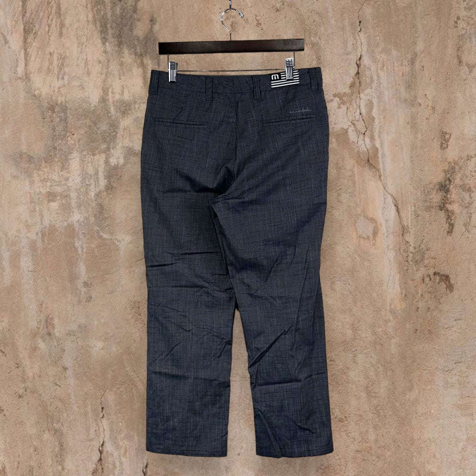image of Travis Mathew Dress Pants Iron Grey Flat Front Dress Pants, Men's (Size 32)