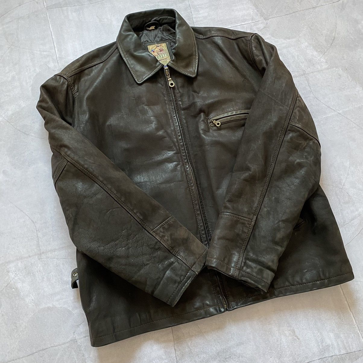 Leather Vintage 90s Genuine Rare Real Leather Jacket Brown Y2K Size US XL / EU 56 / 4 - 5 Thumbnail