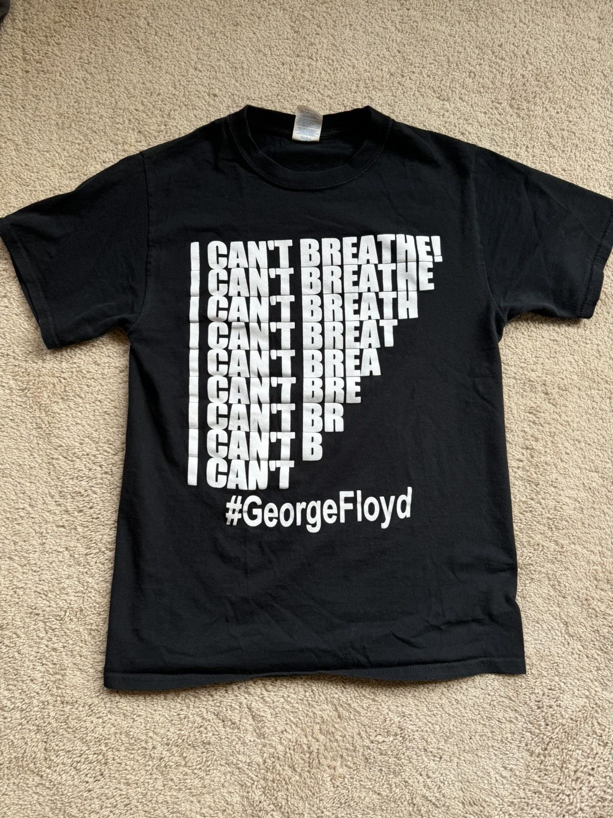 Vintage #ICANTBREATHE #GeorgeFloyd vintage shirt black small Size US S / EU 44-46 / 1 - 1 Thumbnail