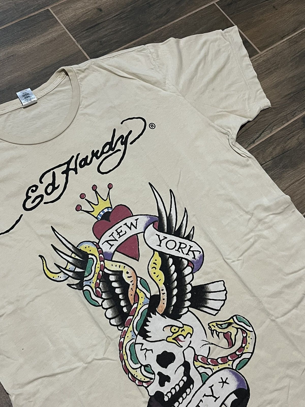 Christian Audigier × Ed Hardy Ed Hardy Tigers Audigier Y2K tshirt skull vintage affliciton Size US XL / EU 56 / 4 - 3 Thumbnail