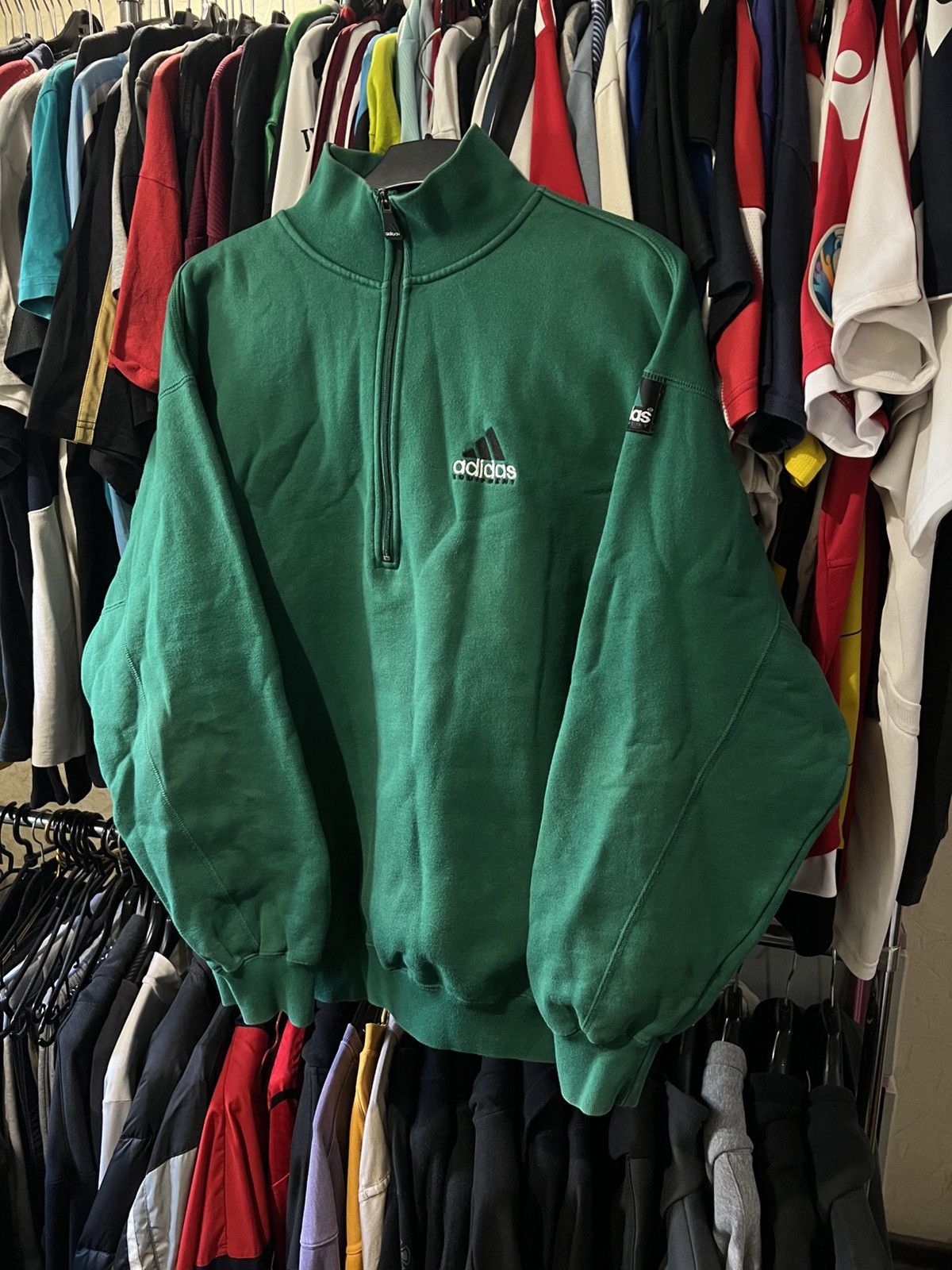 Adidas 90S VINTAGE ADIDAS EQUIPMENT 1/4 ZIP QUATER SWEATSHIRT SZ XL Size US XL / EU 56 / 4 - 1 Thumbnail