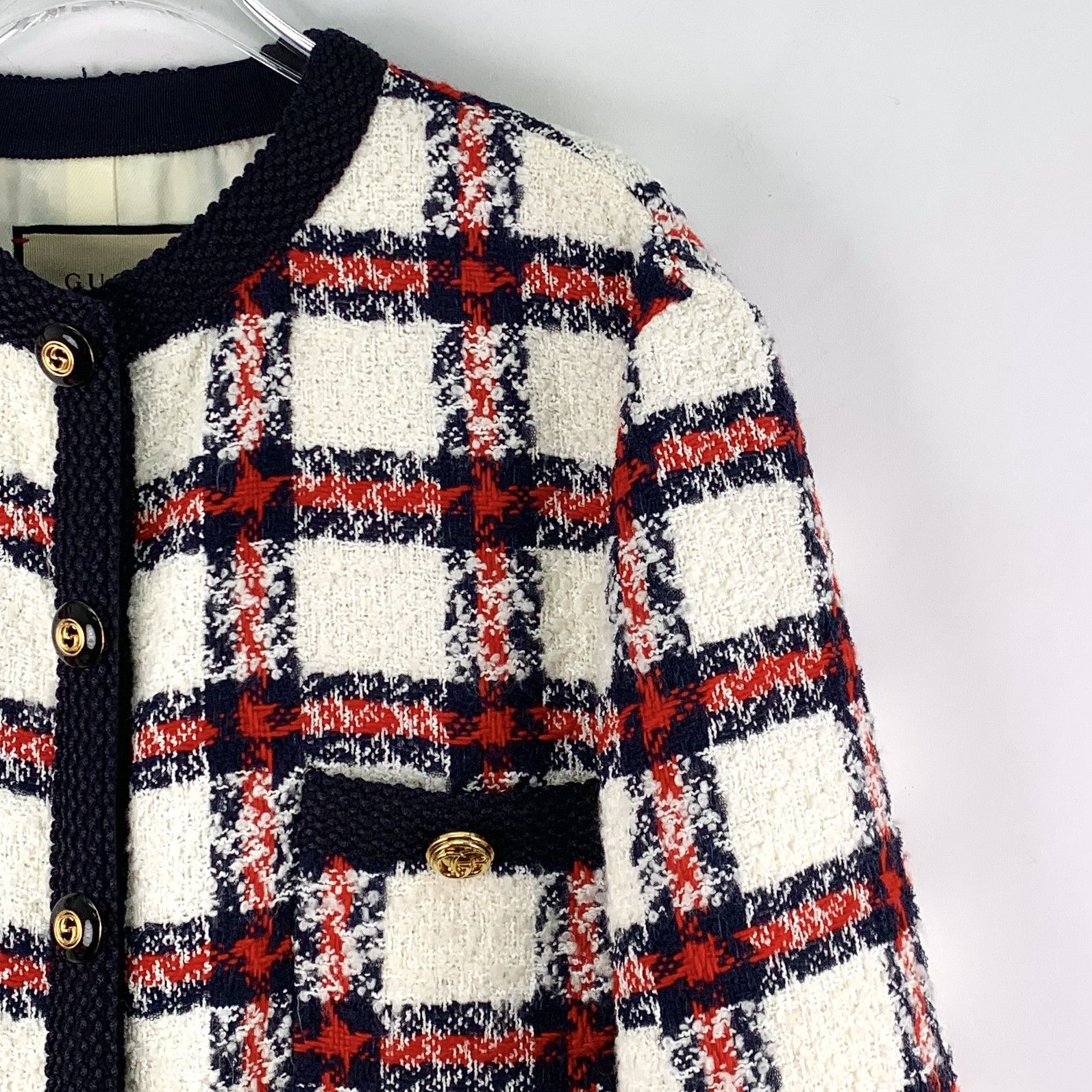 Gucci Gucci Tweed Check Jacket Multicolor (40) Size S / US 4 / IT 40 - 3 Thumbnail