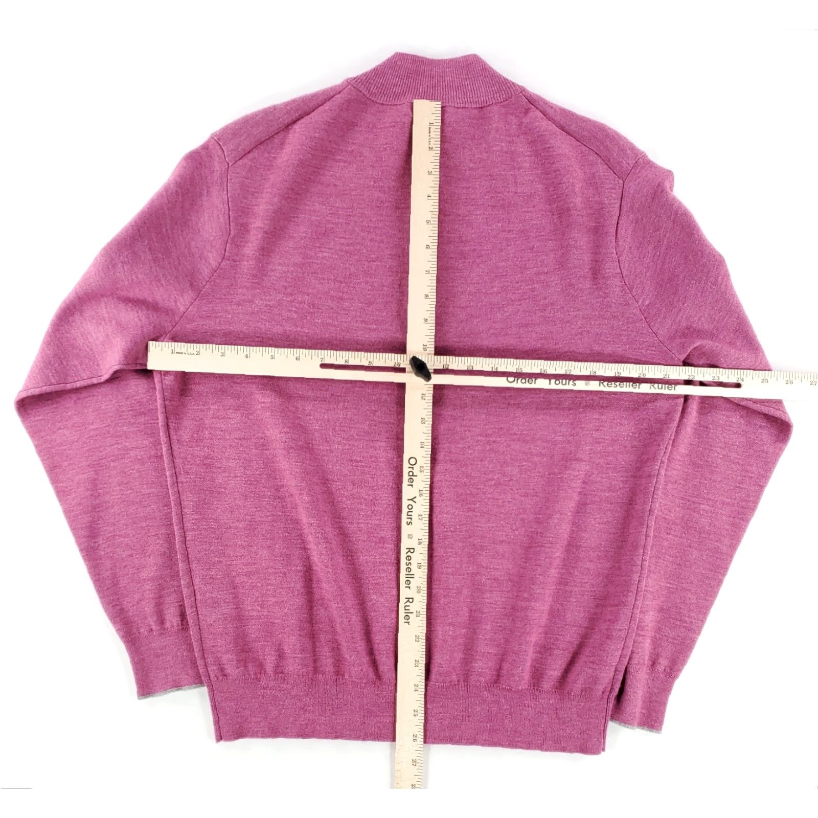 Peter Millar VINTAGE Peter Millar Crown Crafted Quarter Zip Cashmere Silk Blend Purple Mens L Size US L / EU 52-54 / 3 - 4 Thumbnail