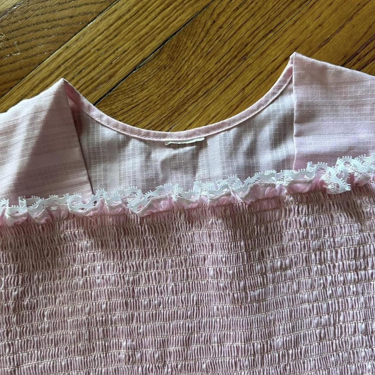 Vintage Vintage 70s handmade pink milkmaid dress Size XS / US 0-2 / IT 36-38 - 5 Thumbnail