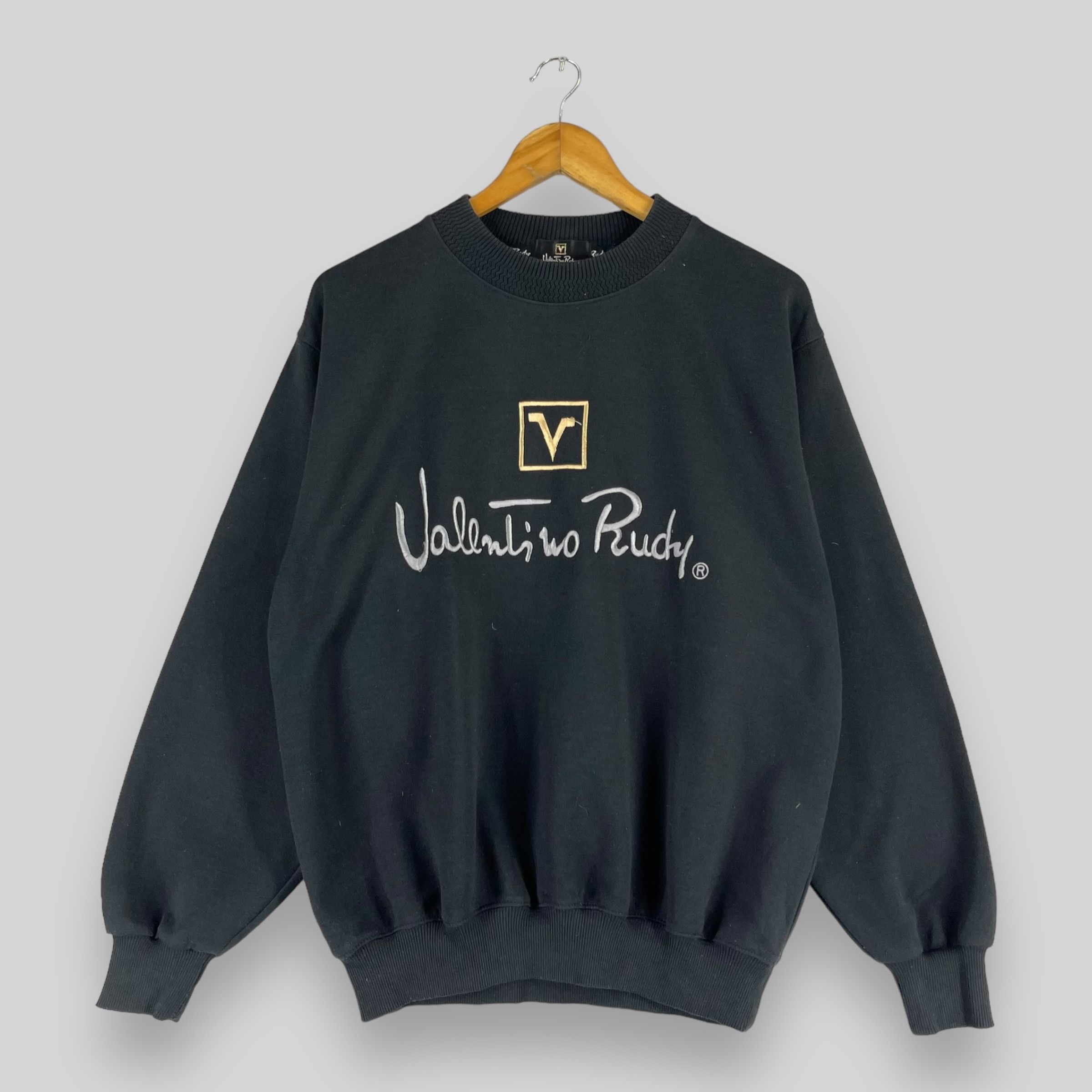 Designer × Vintage VALENTINO RUDY Spellout Embroidery Crewneck Sweatshirt Size US M / EU 48-50 / 2 - 1 Thumbnail