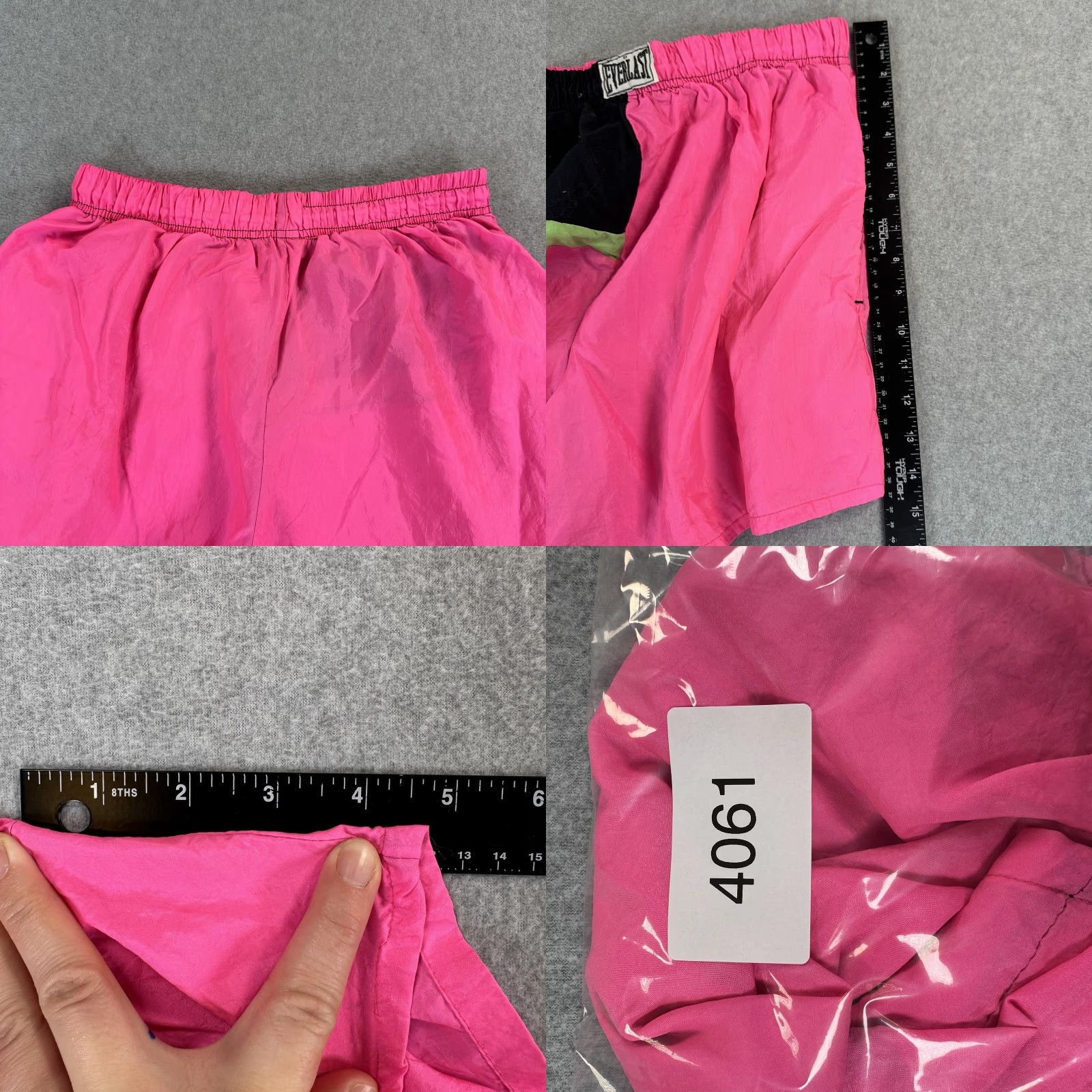 Everlast Everlast Athletic Shorts Mens Large Pink Colorblock Elastic Waist Pockets Lightweight Gym Running Size US 33 - 8 Thumbnail